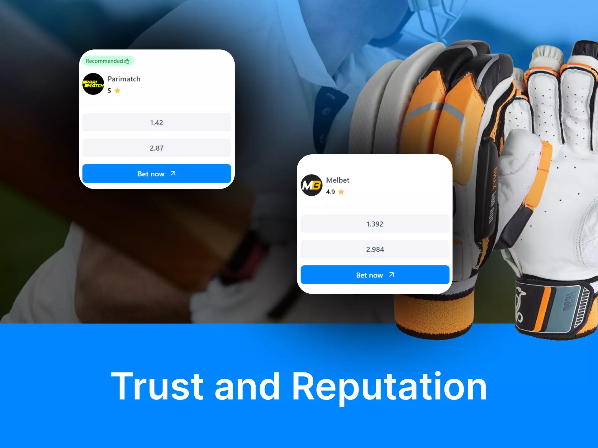 Choose a site for betting based on its trust and reputation.