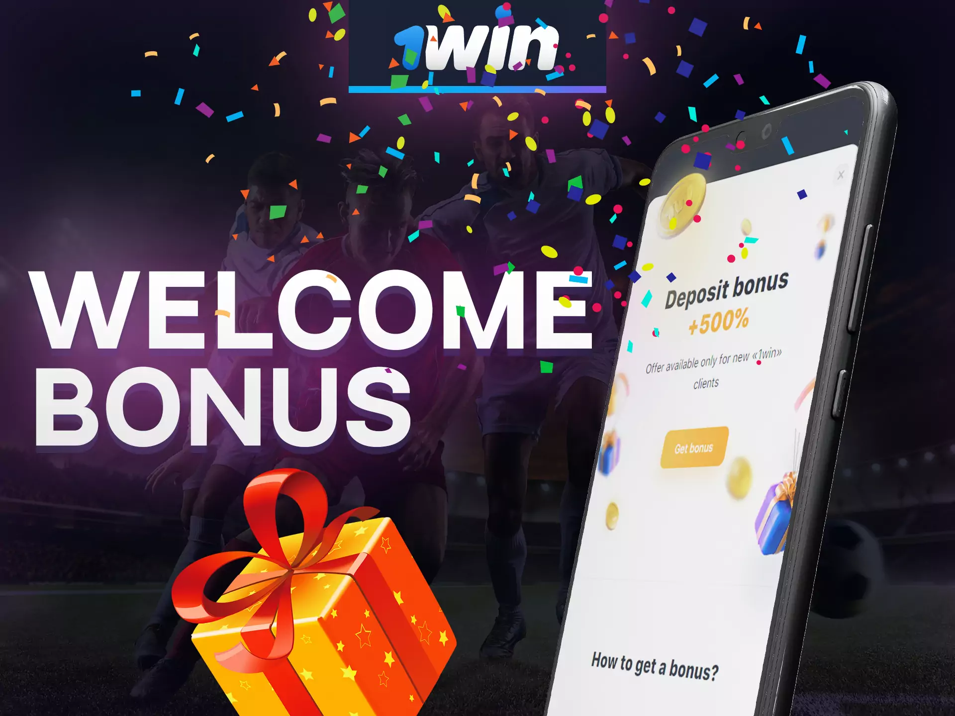 Get your welcome bonus after logging in 1win app.