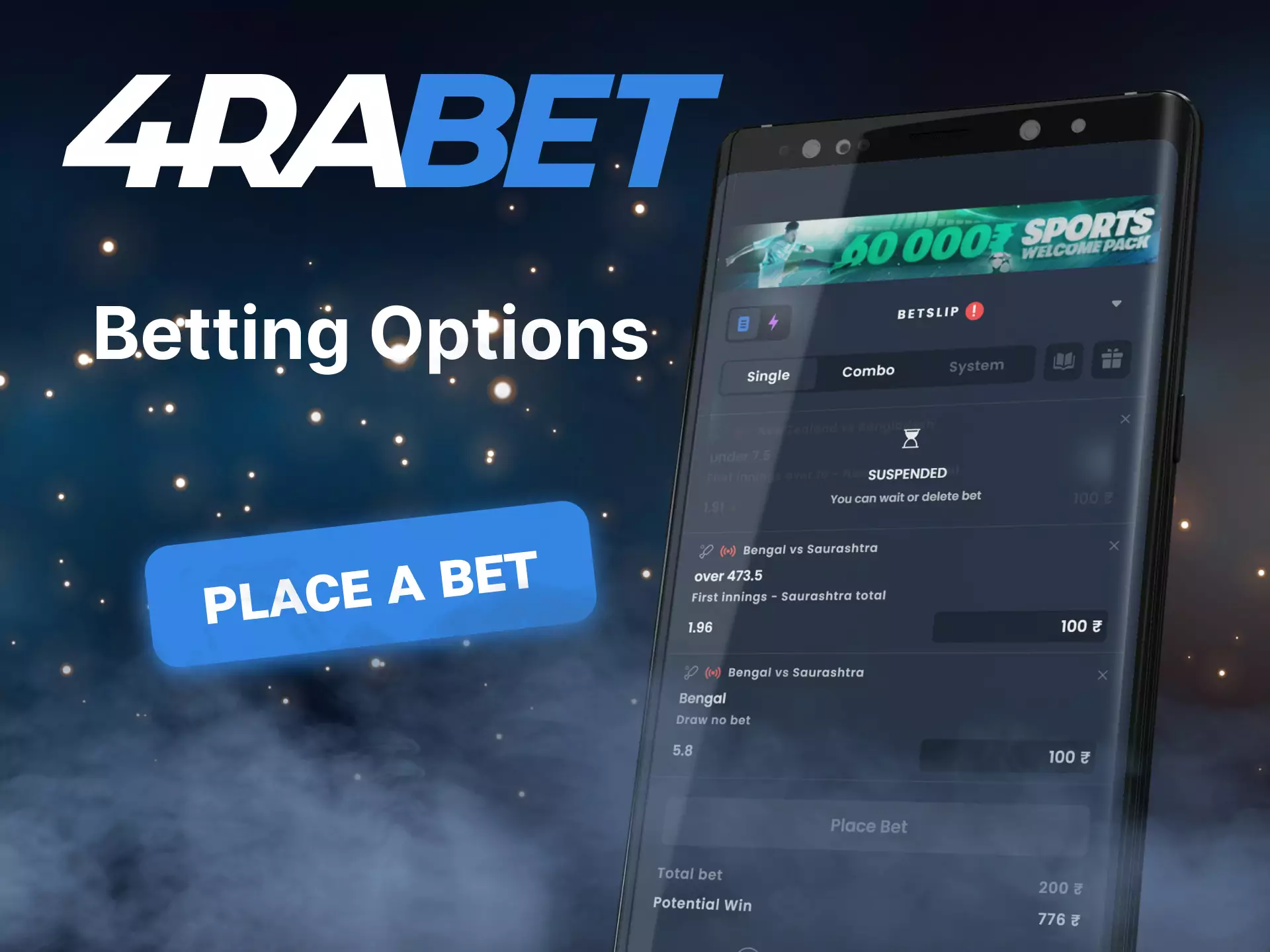 Explore all betting options in the 4rabet mobile app.