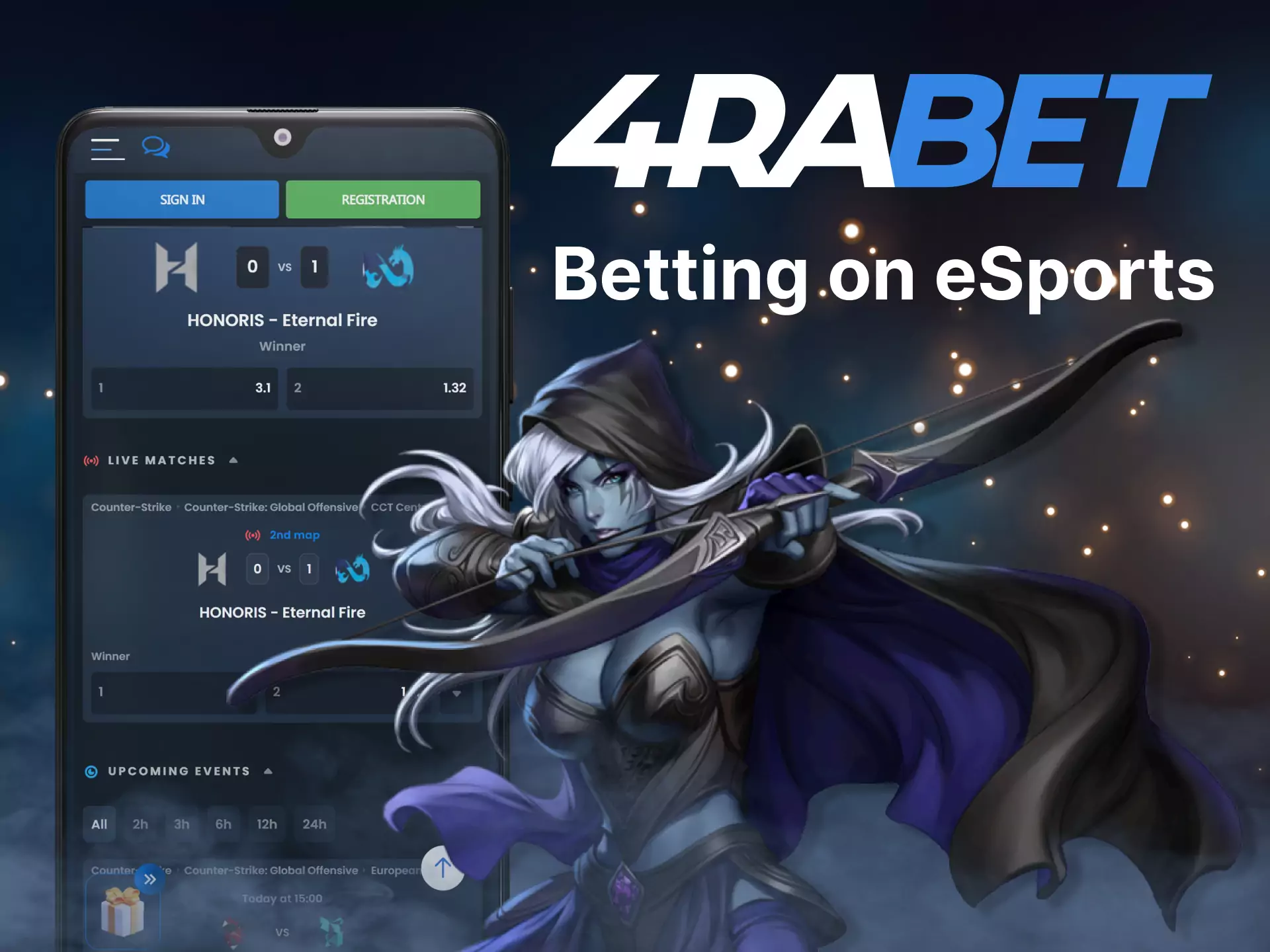 If you are a fan of esports then bet in the mobile app 4rabet.