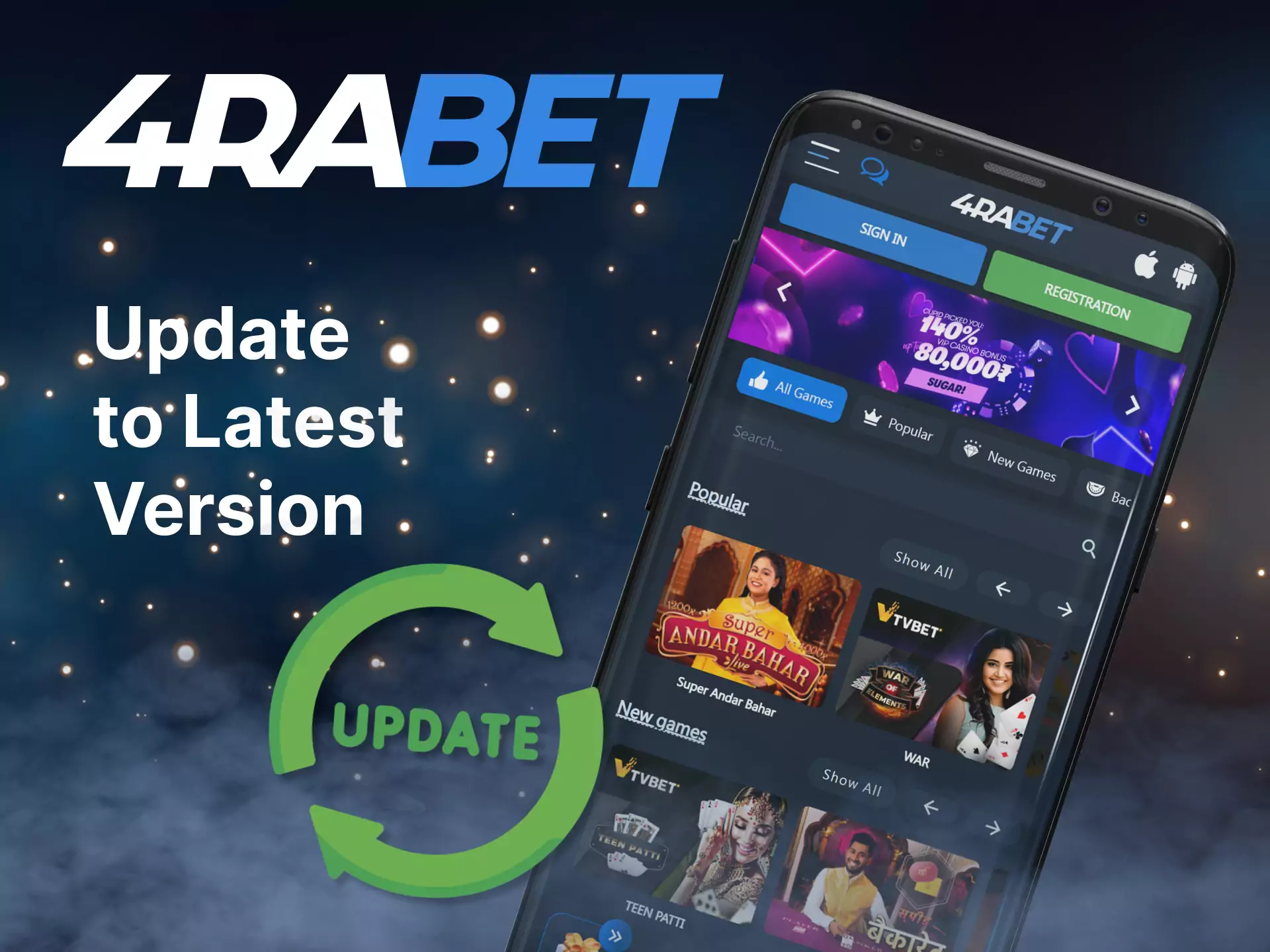 Don't miss the update for the 4rabet mobile app.