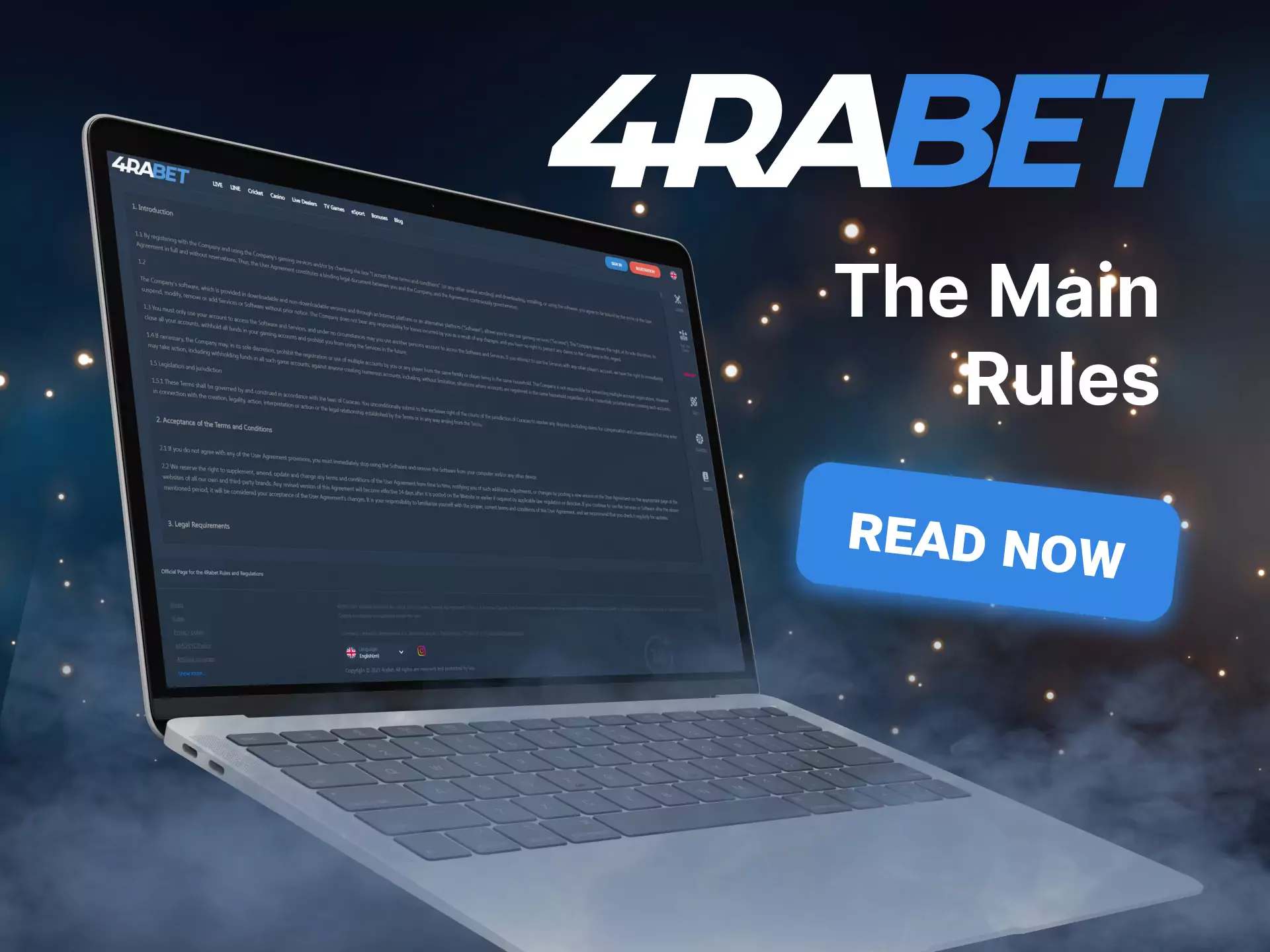 Read the basic rules of 4rabet.