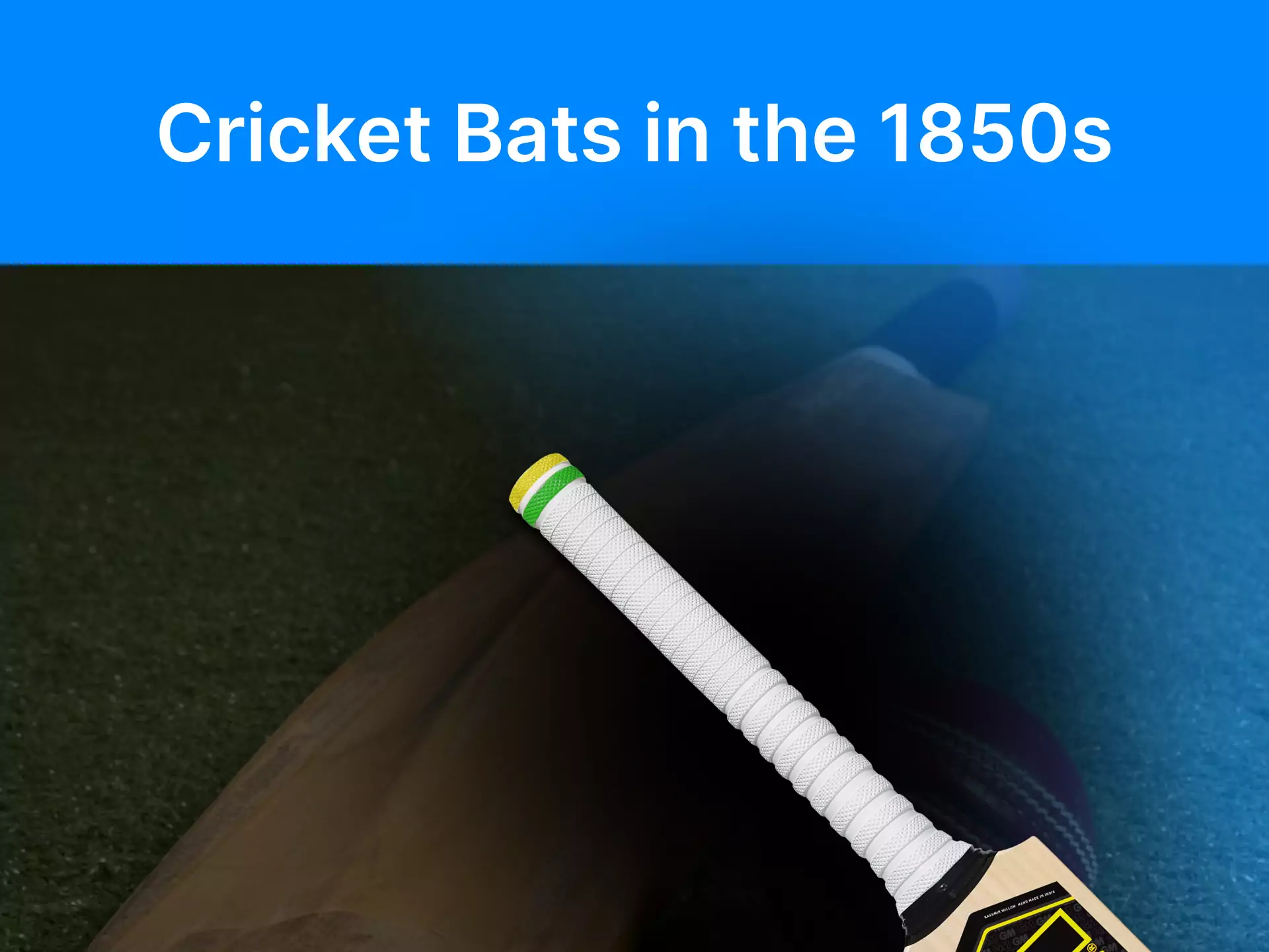 Find out what cricket bats were like in the 1850s.
