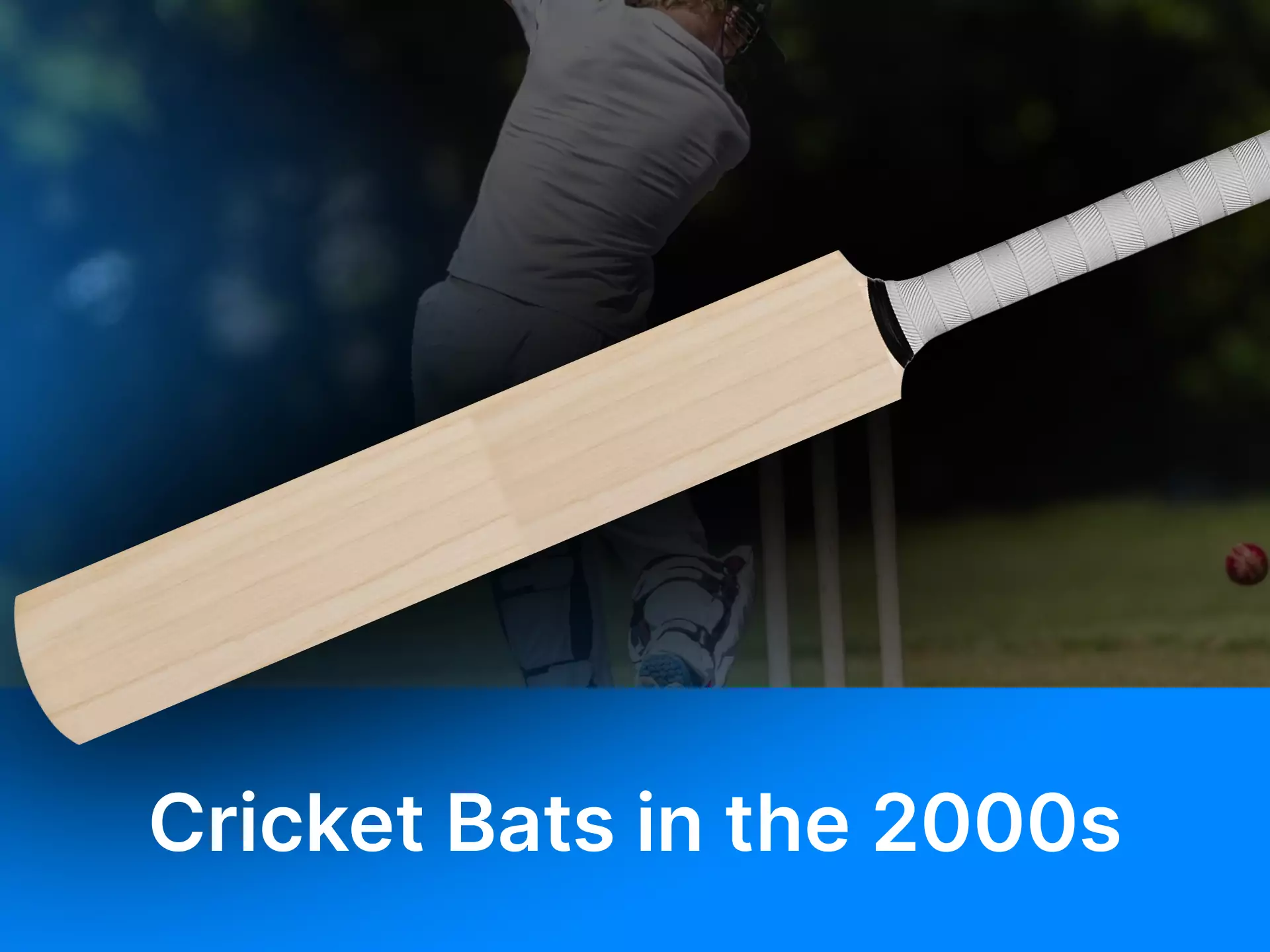 How the cricket bat looked in the 2000s.