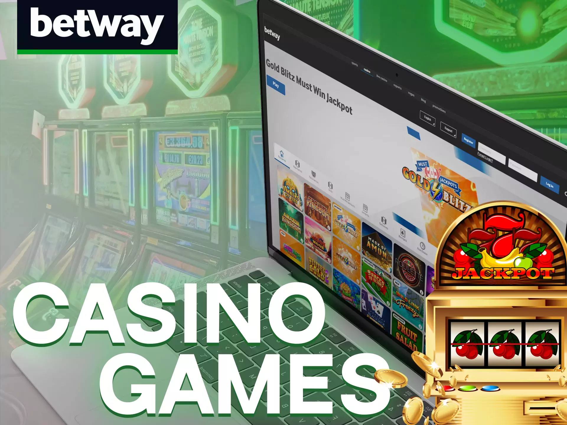 Search for your favourite Betway casino games.