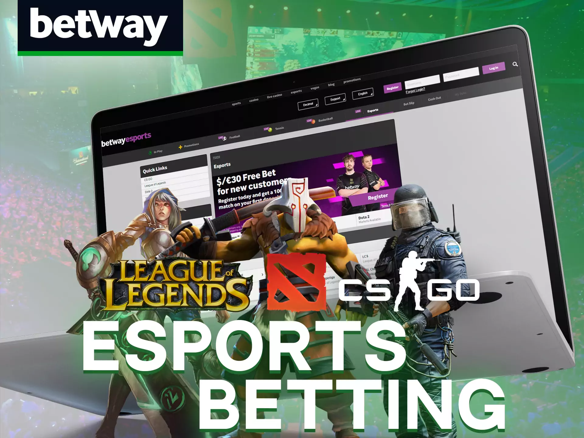 Bet on best esports team at Betway and win money.