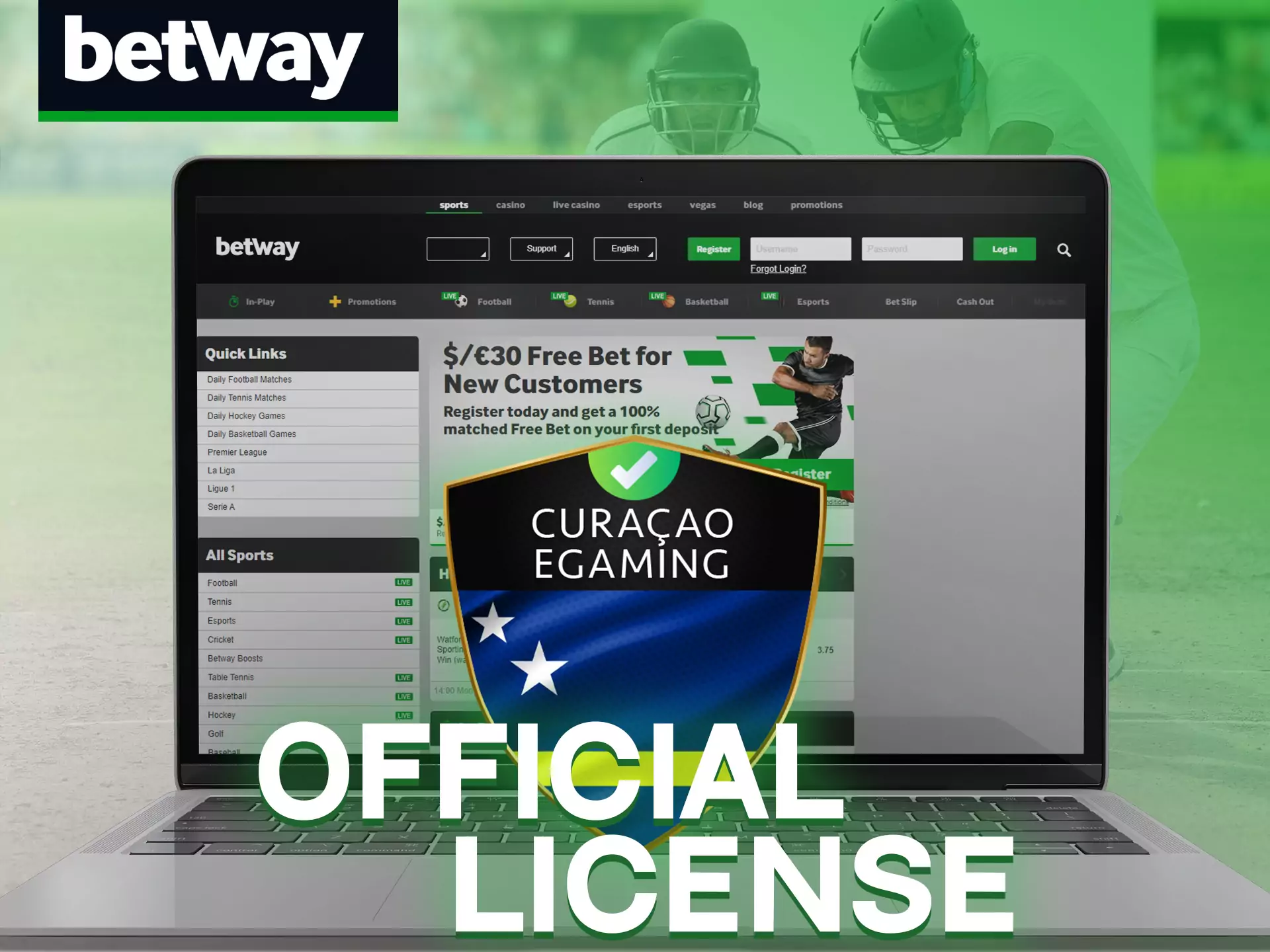 Betway follows all of the required licenses.