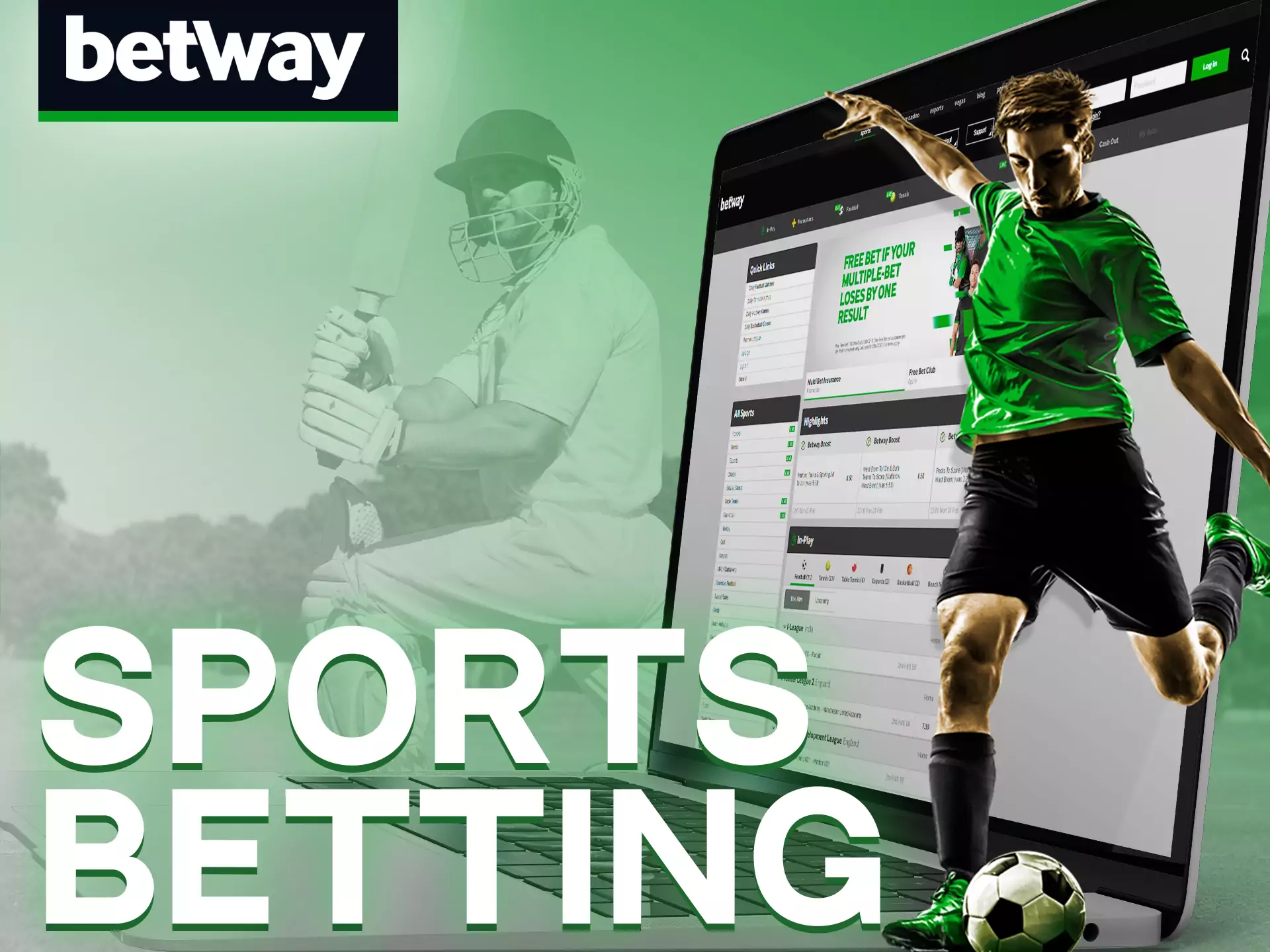Bet any kind of sports at Betway.
