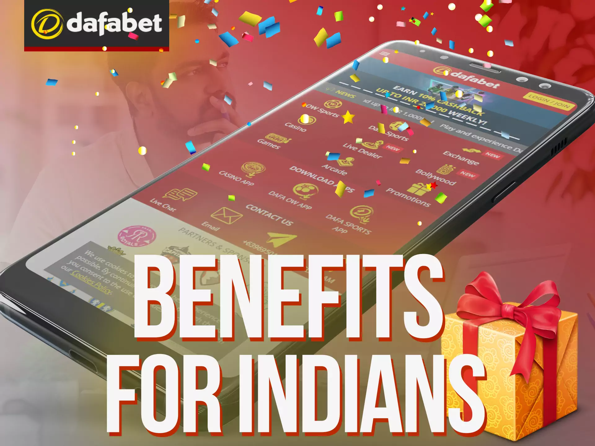 Get more bonuses by using Dafabet app.
