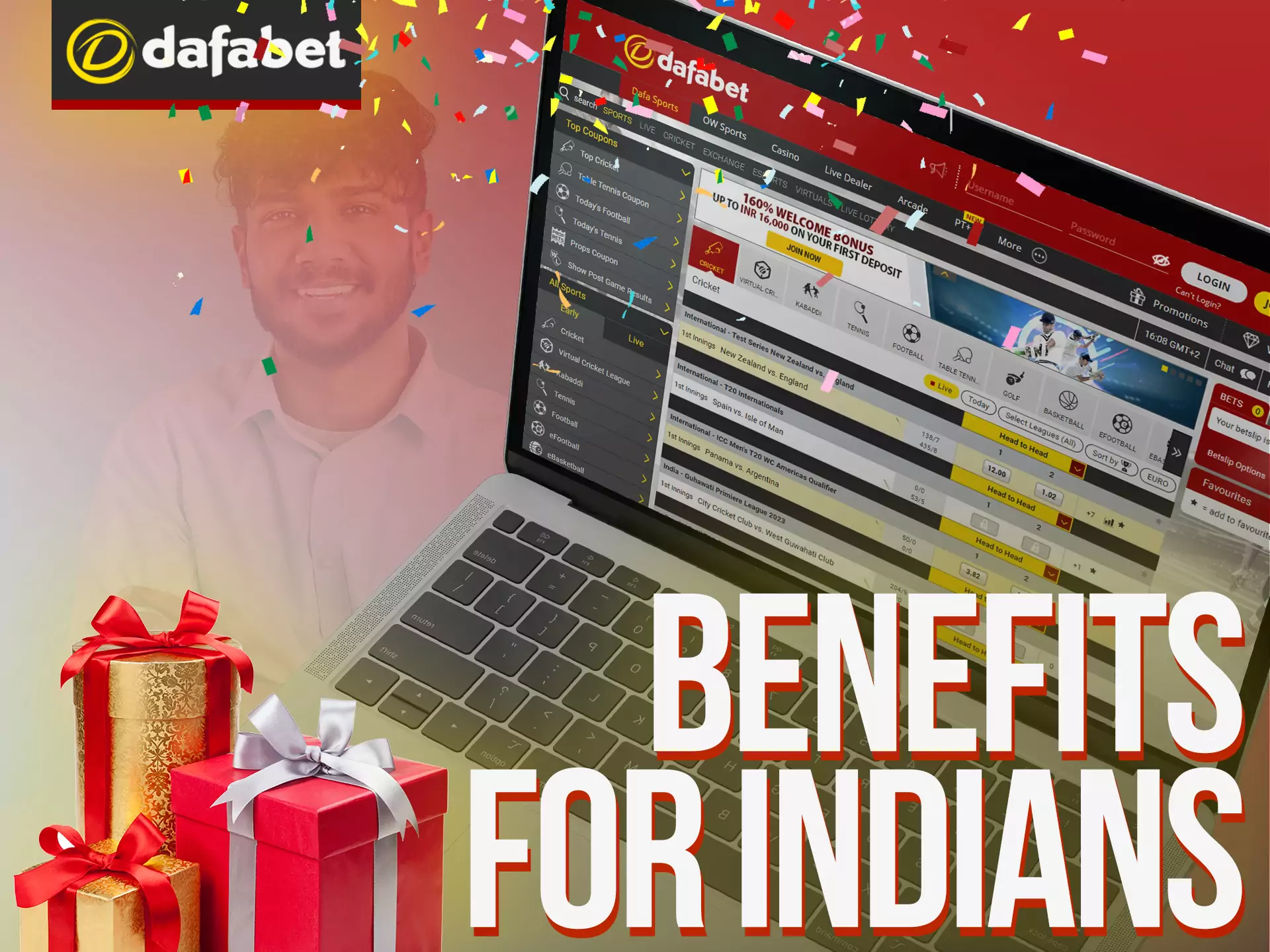 Dafabet offers many benefits and bonuses to players from India.
