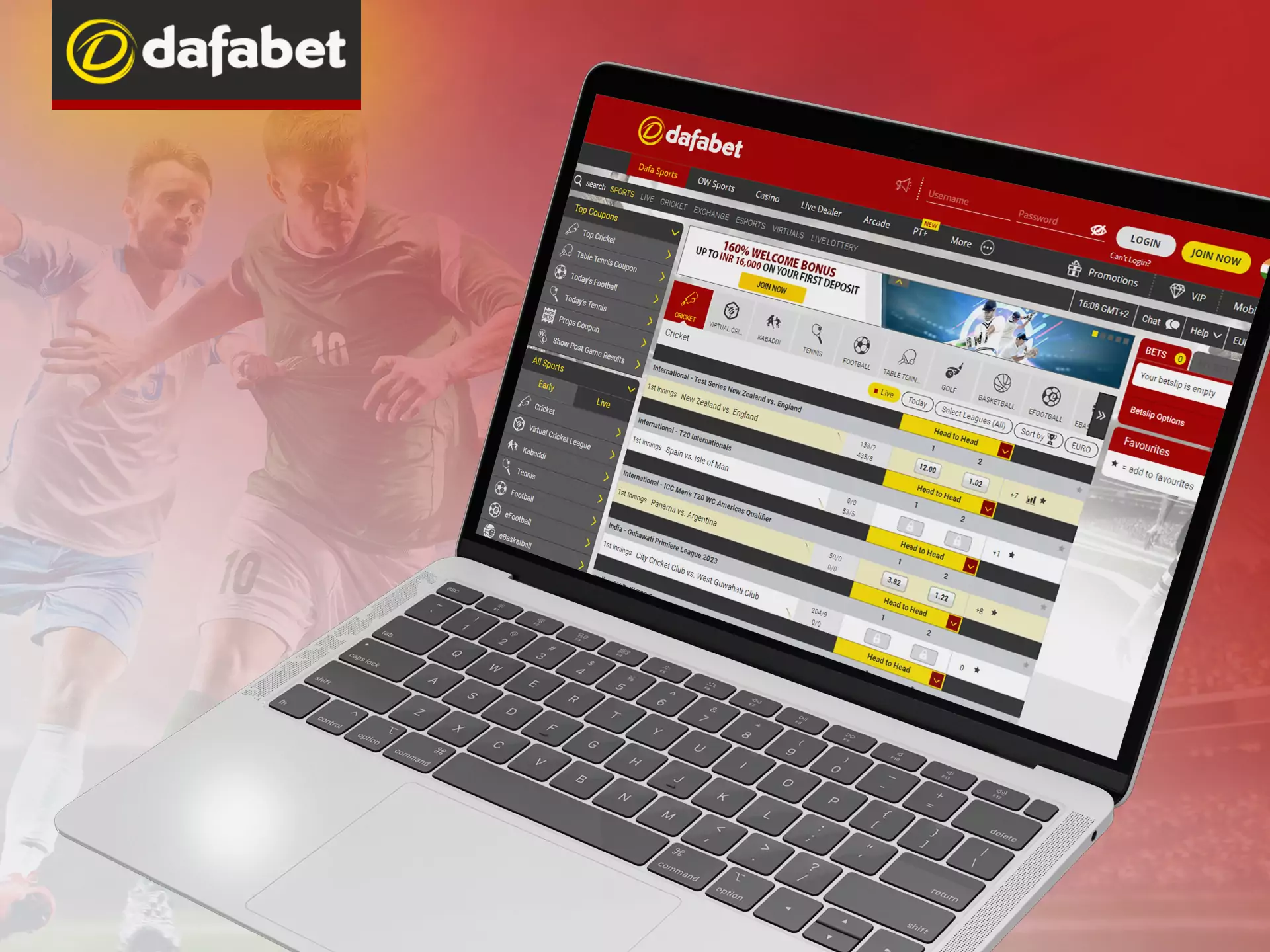 You can bet and play casino on the official Dafabet website.