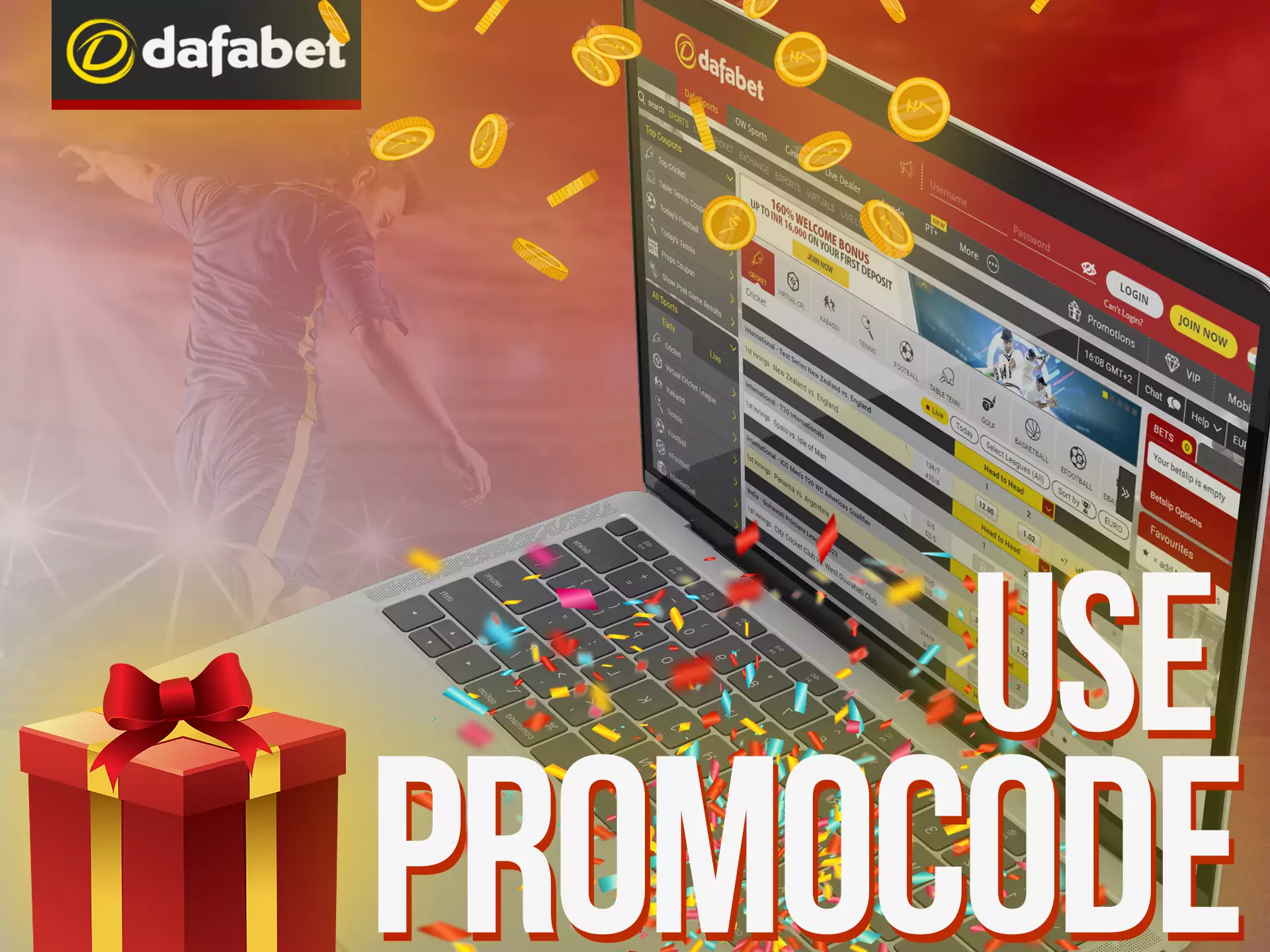 Use a special promo code for Dafabet to get useful bonuses.