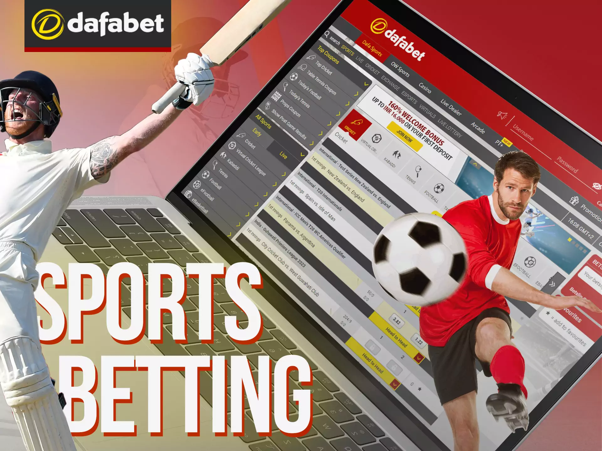 Place bets on a variety of sports at Dafabet.