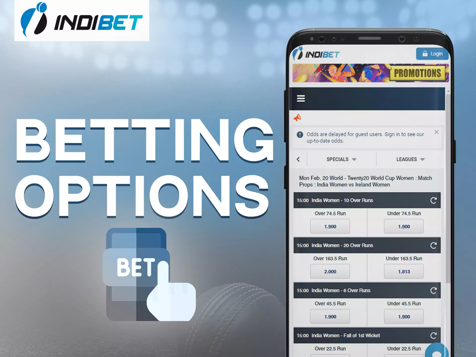 You can bet in different ways at Indibet.