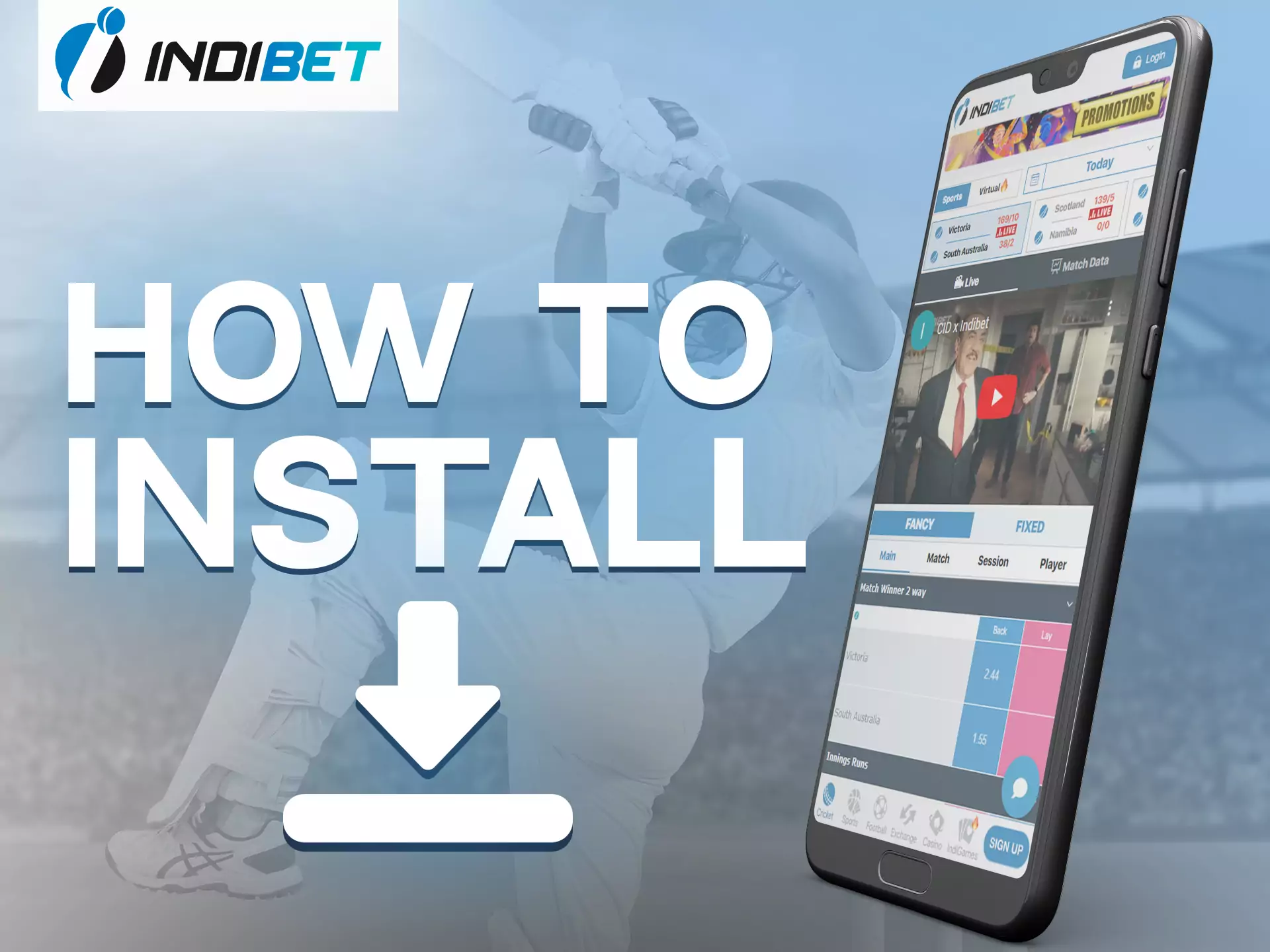 After succesfull download of Indibet app you can start installation.