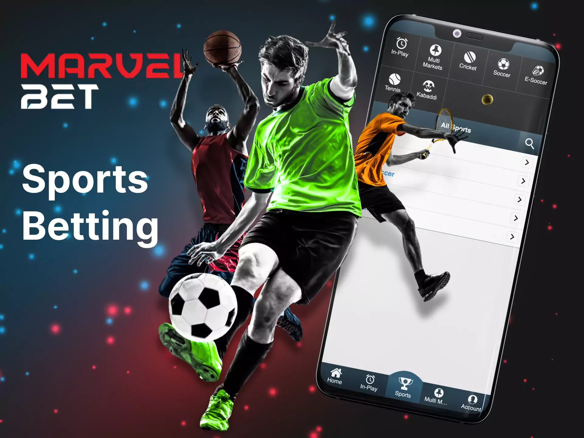 Place bets on a variety of sports with MarvelBet.