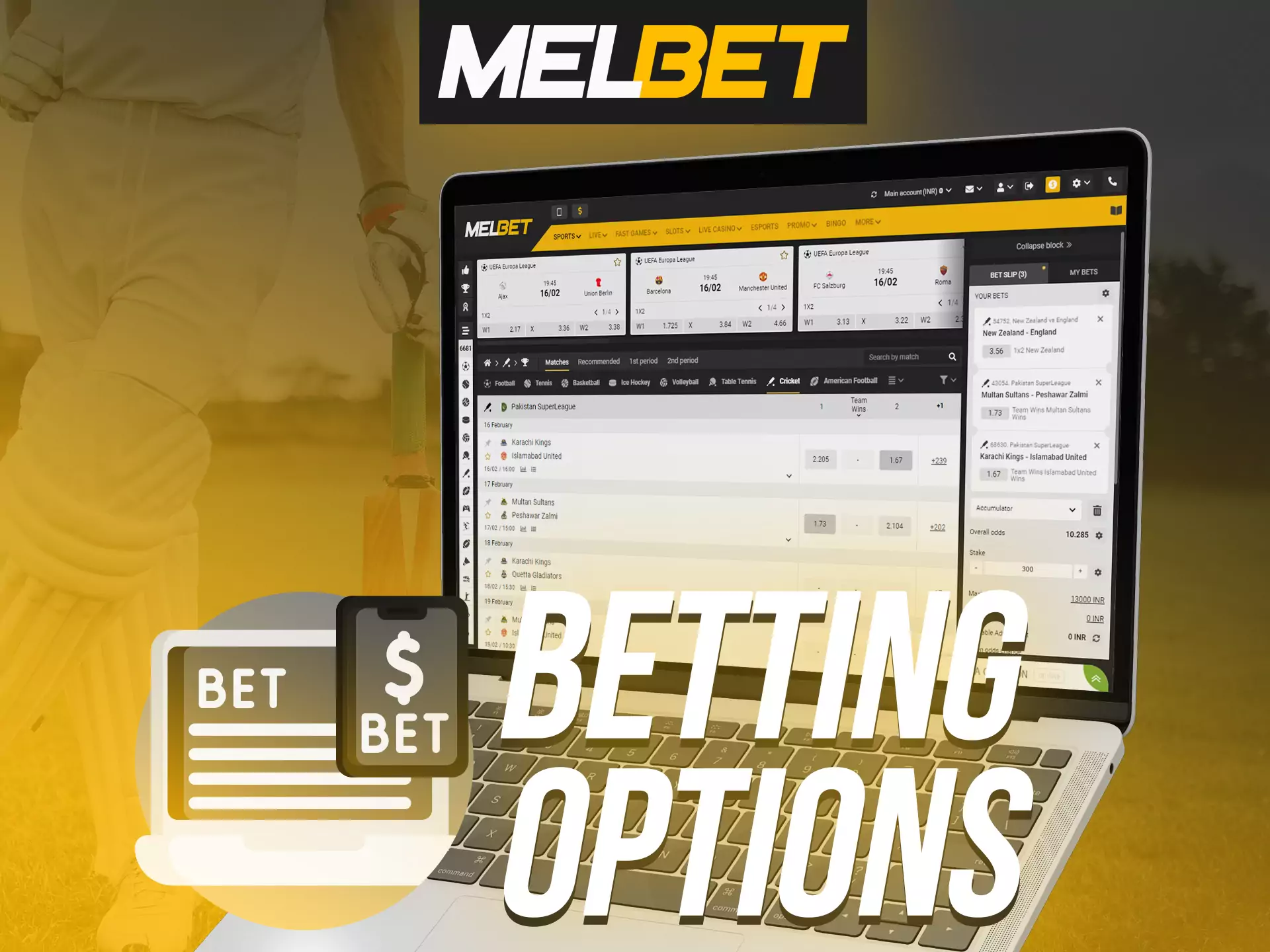 Bet how you want at Melbet.