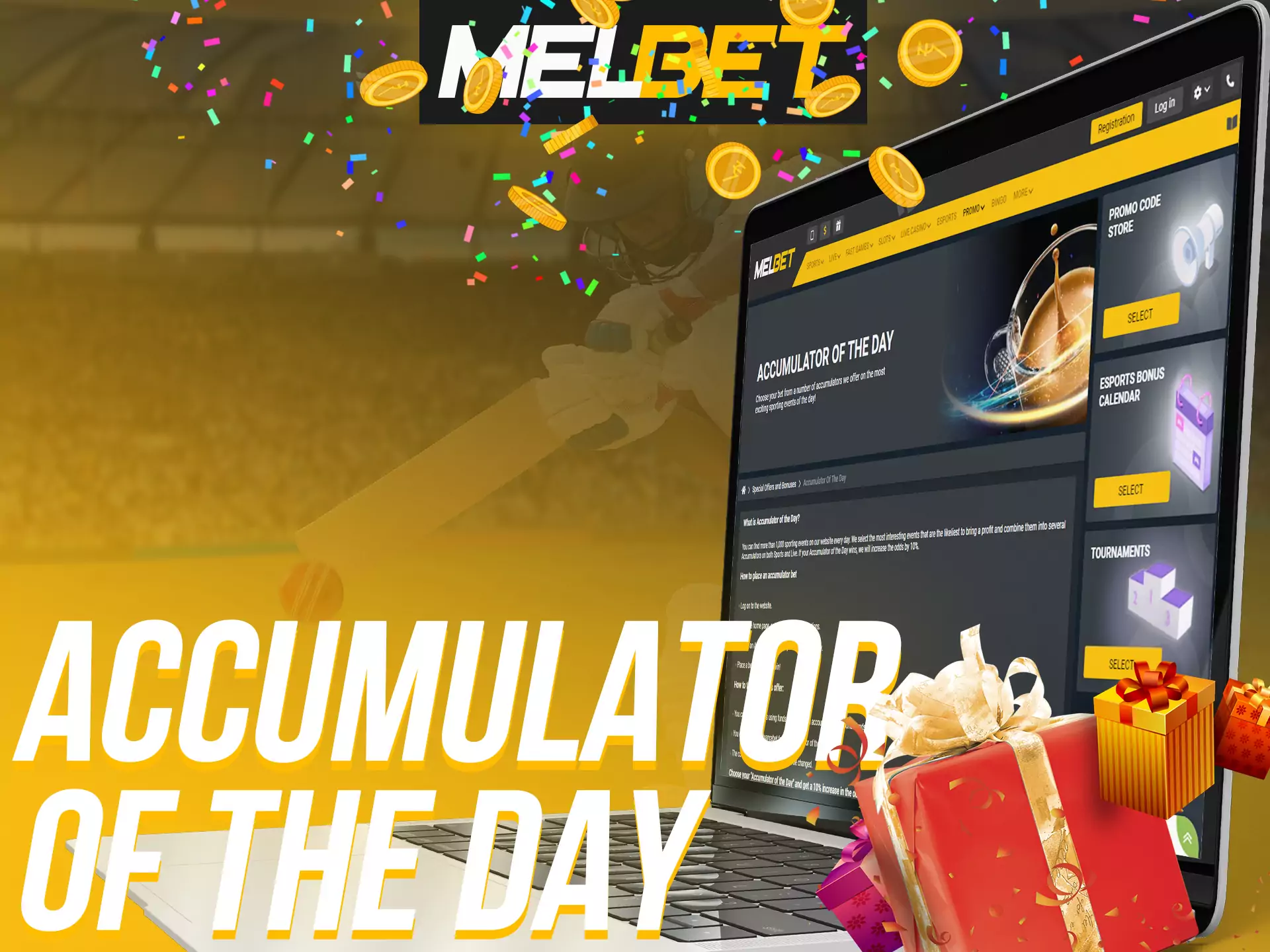 Finalize your day by claiming Melbet bonus.