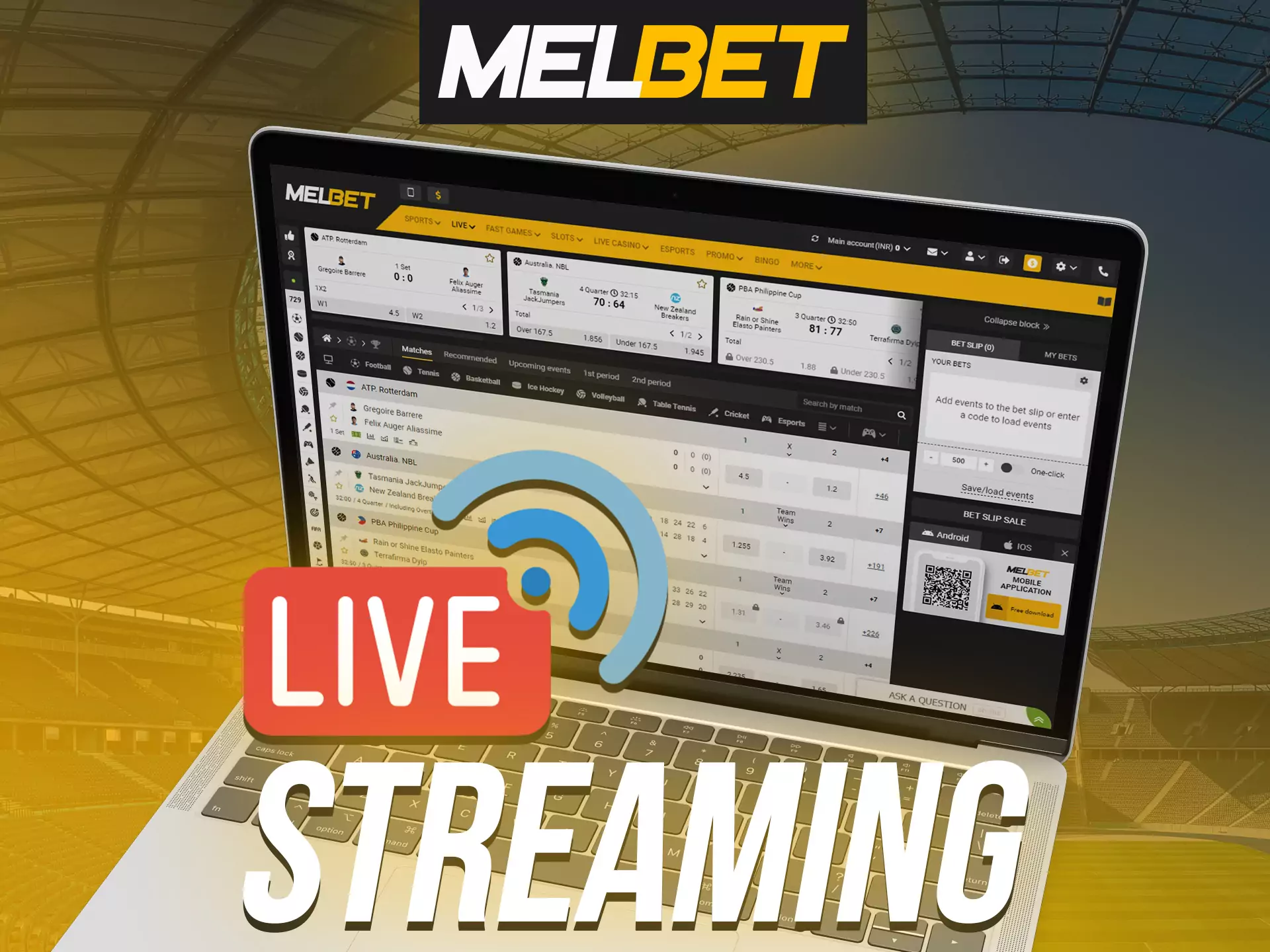 Watch and bet on matches in live format at Melbet.