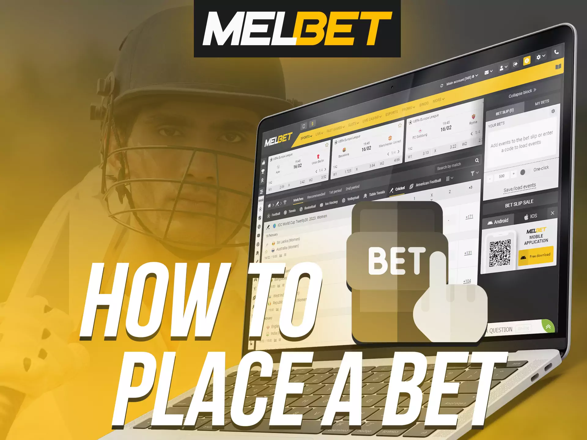 Placing bets at Melbet is simple.