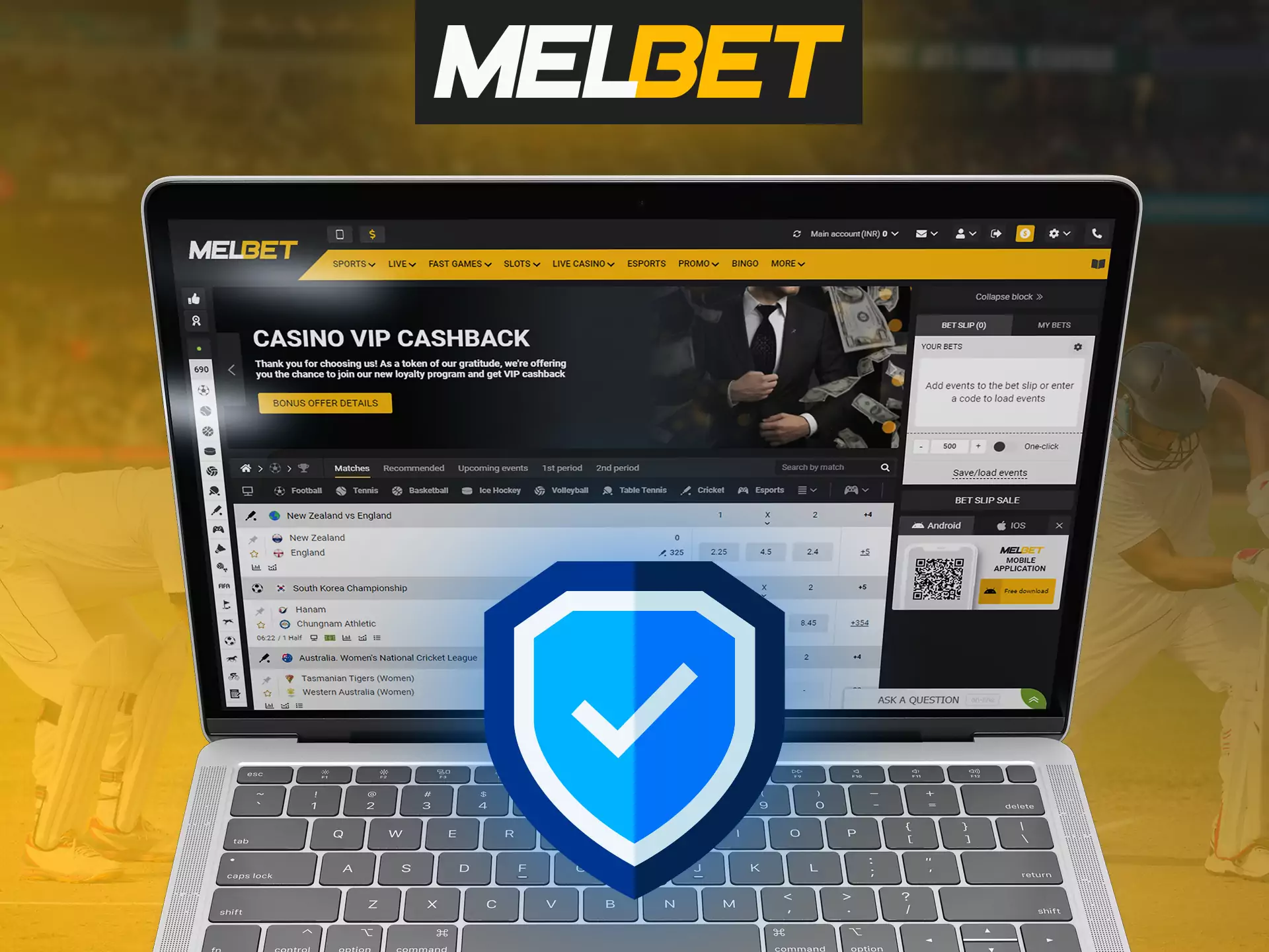 Melbet betting company secures all of your private data.