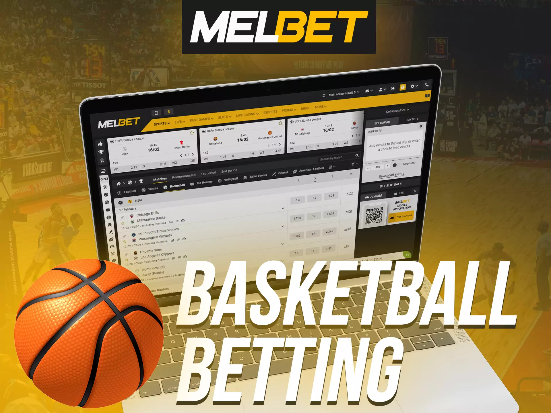 Bet on best basketball teams at Melbet.