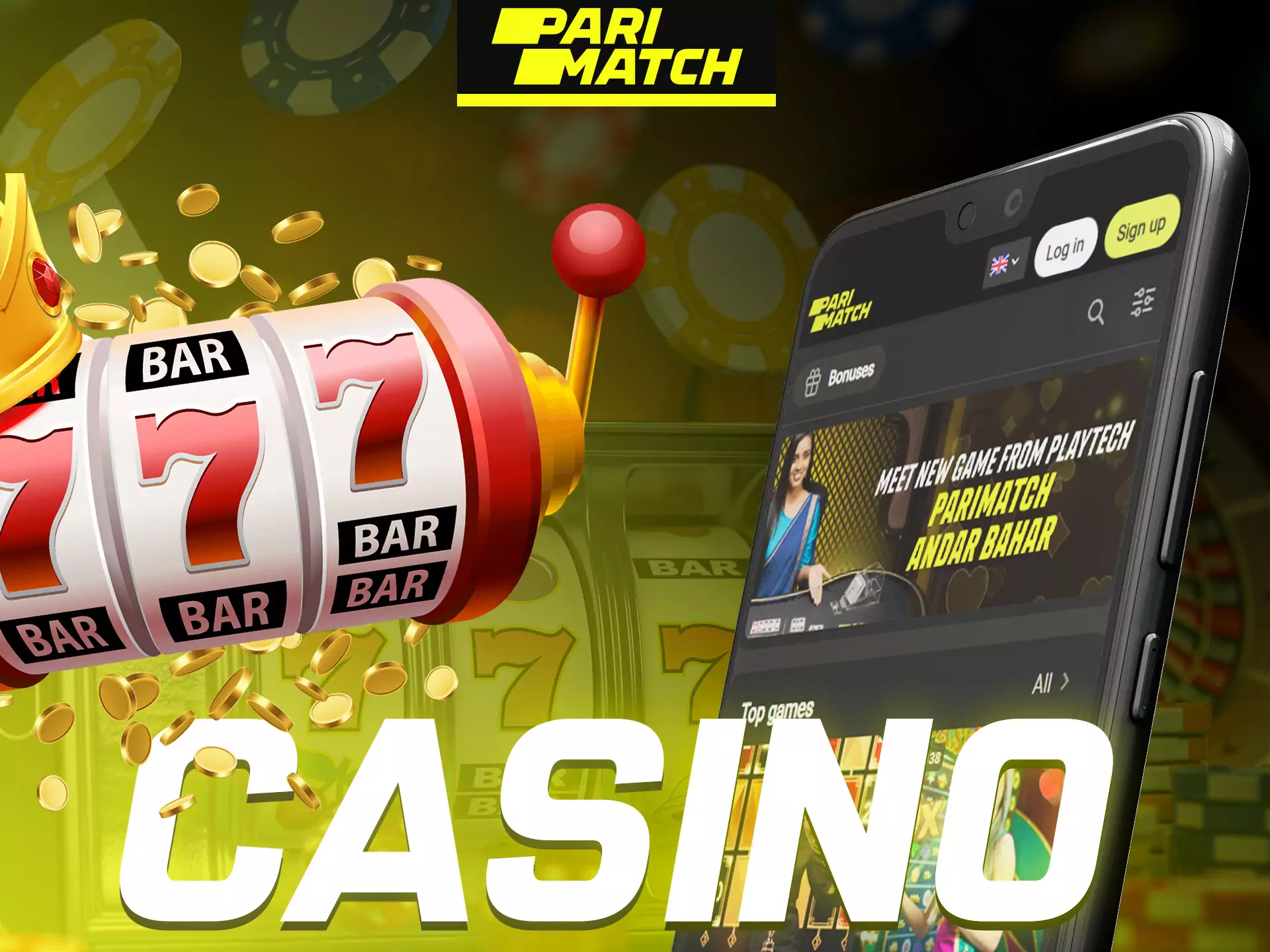Enter on Parimatch casino app page and start playing.