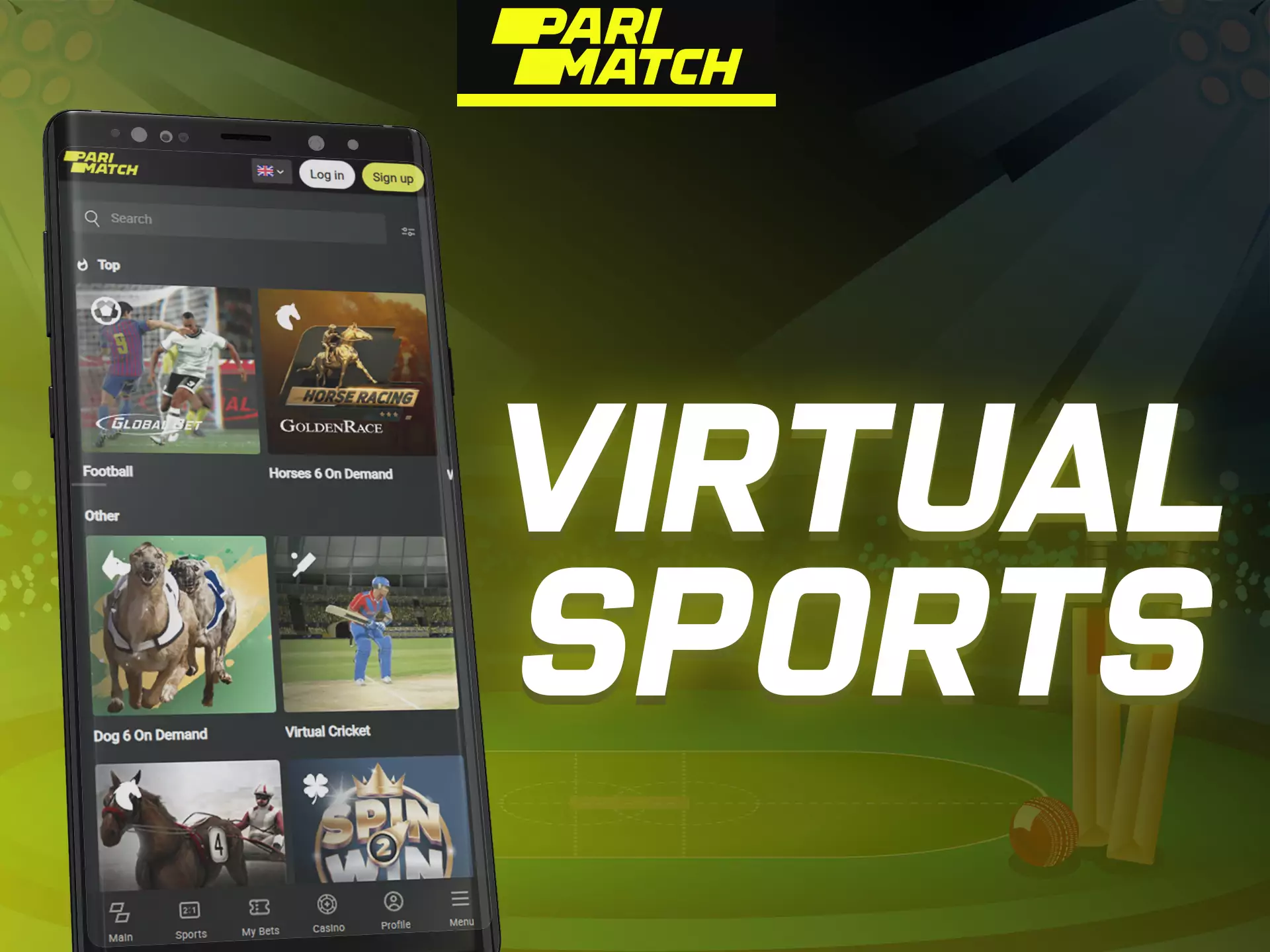 Bet on different Parimatch virtual sports.