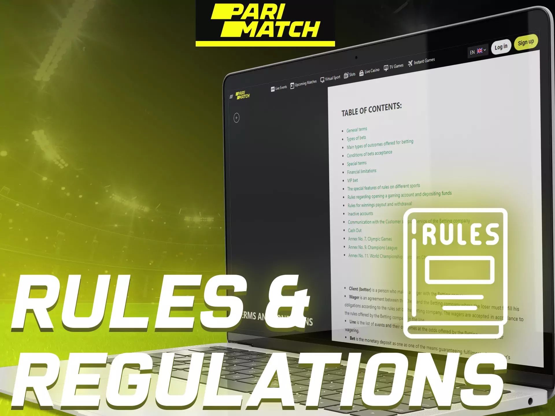 Follow Parimatch betting rules and make your betting experience better.