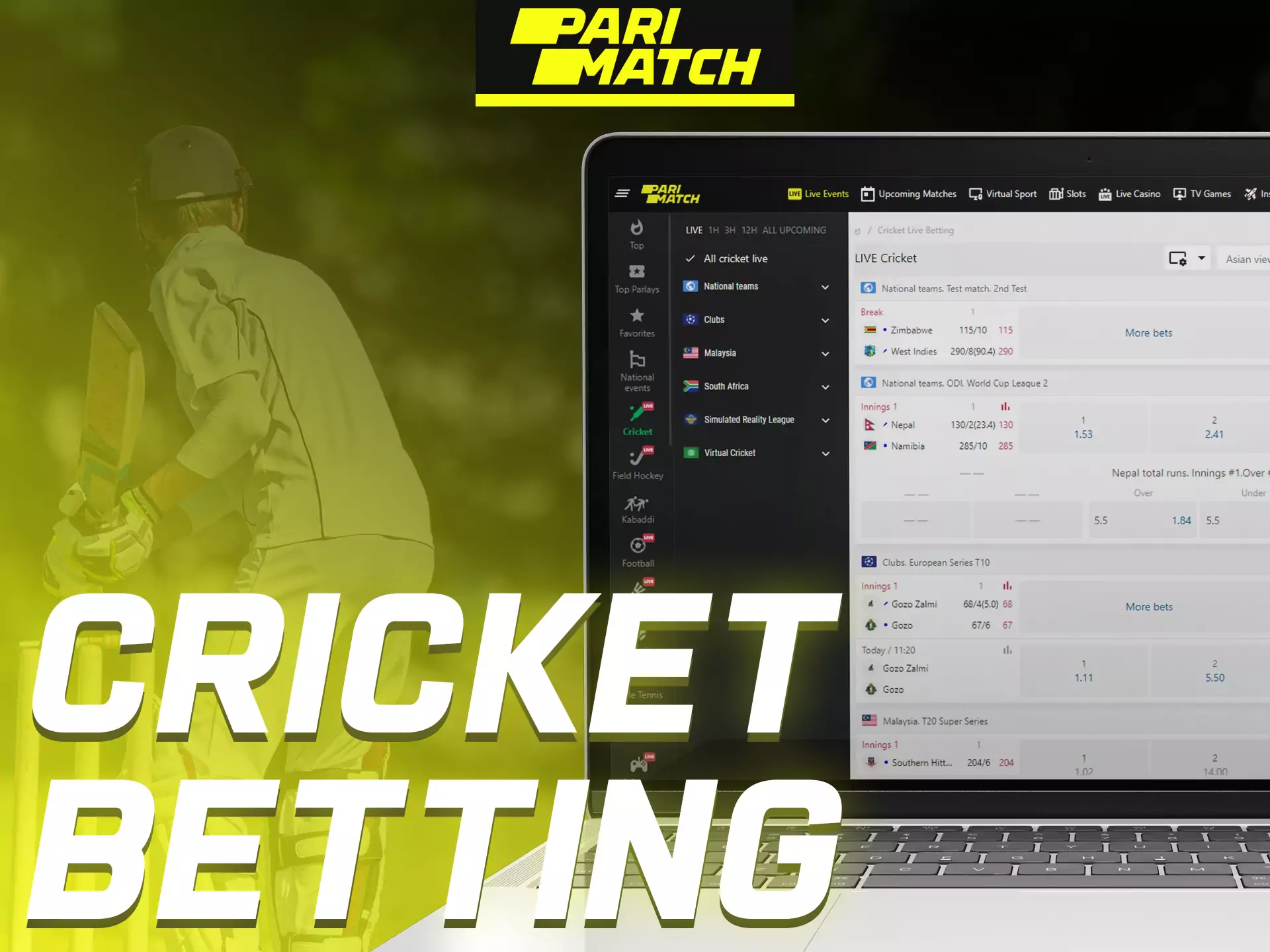 Bet on best Indian cricket teams at Parimatch.