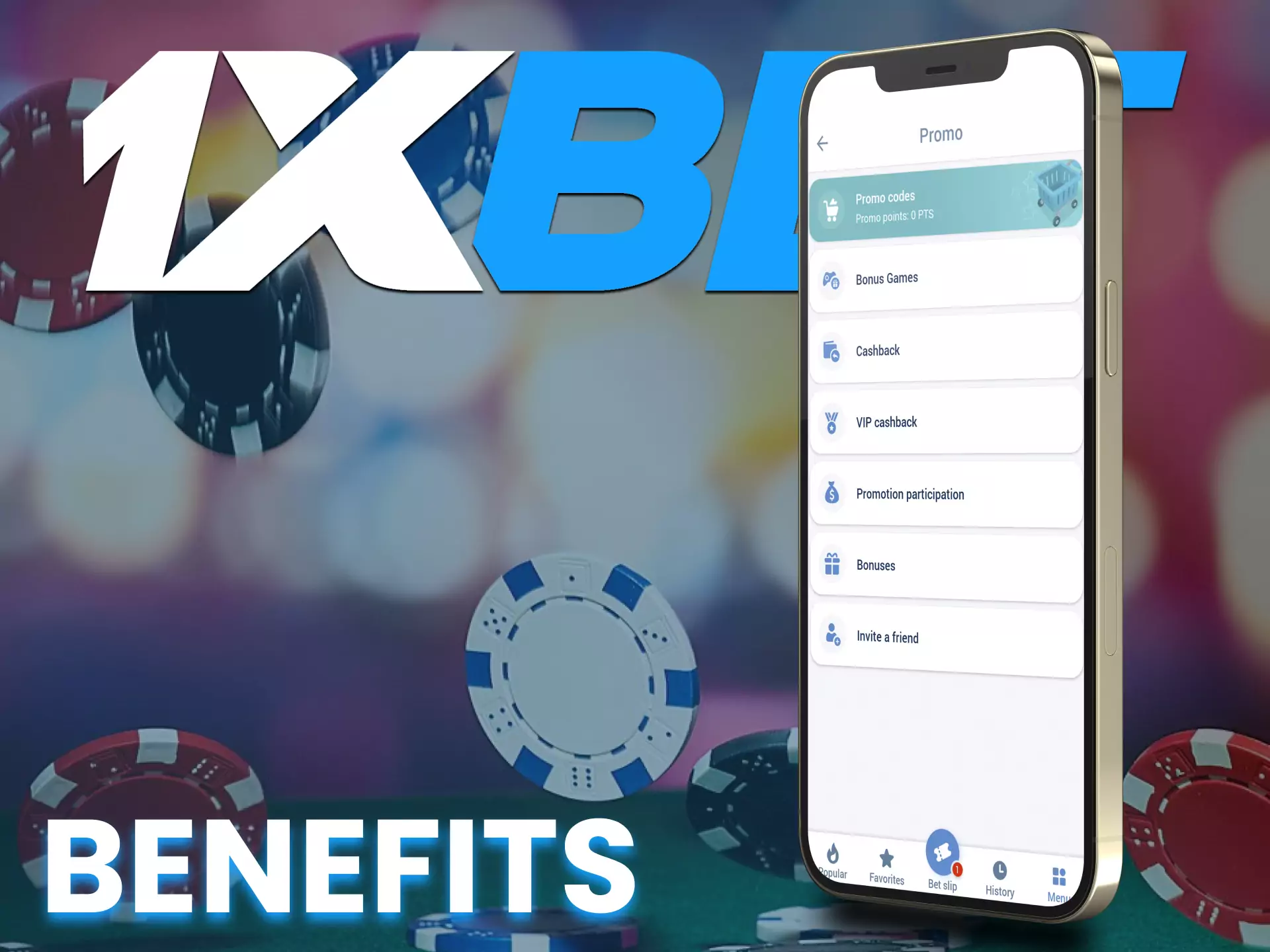 1xBet offers its players a lot of bonuses and advantages.