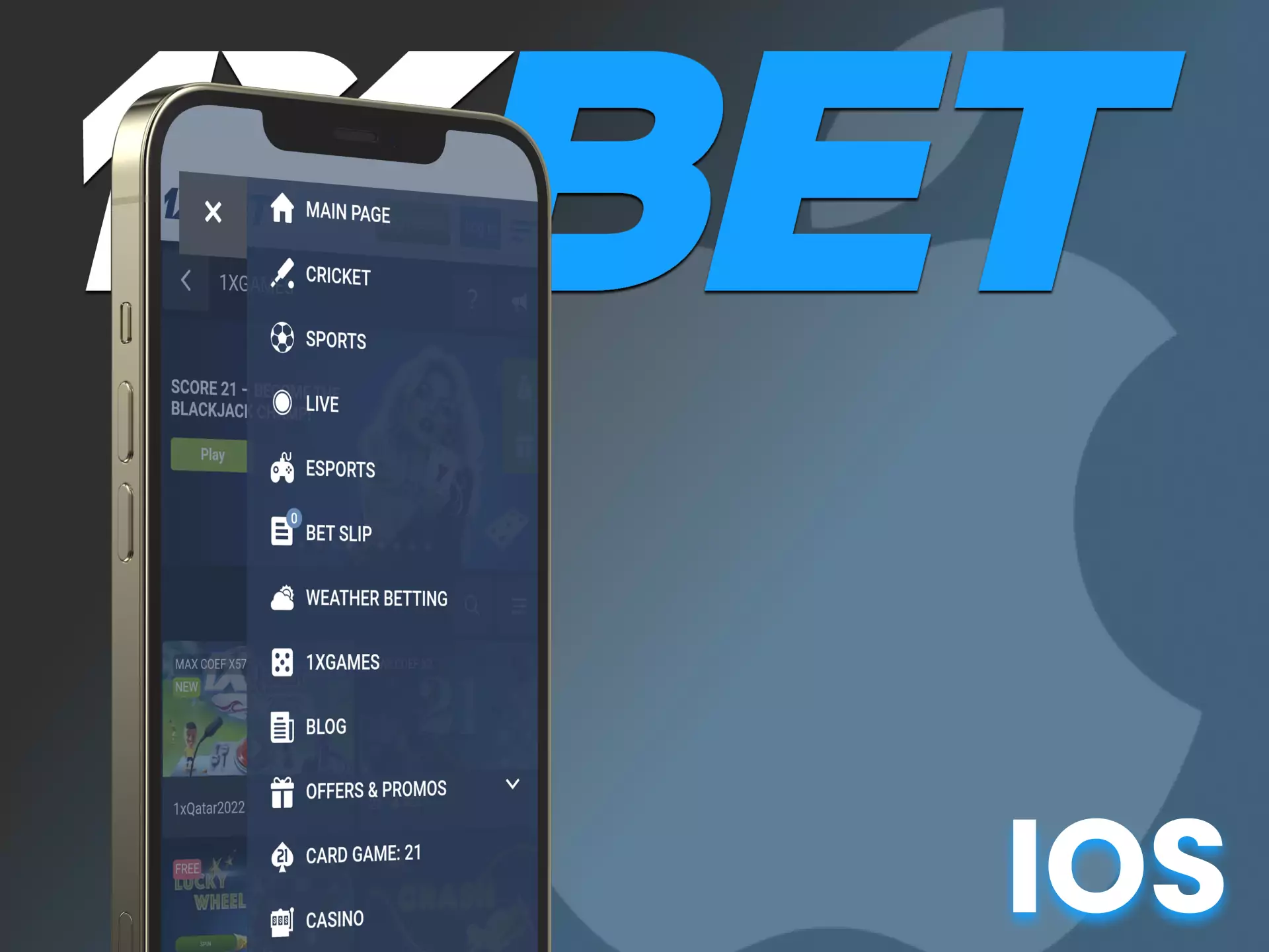 With 1XBET you can do it on your iOS phone using the special app.