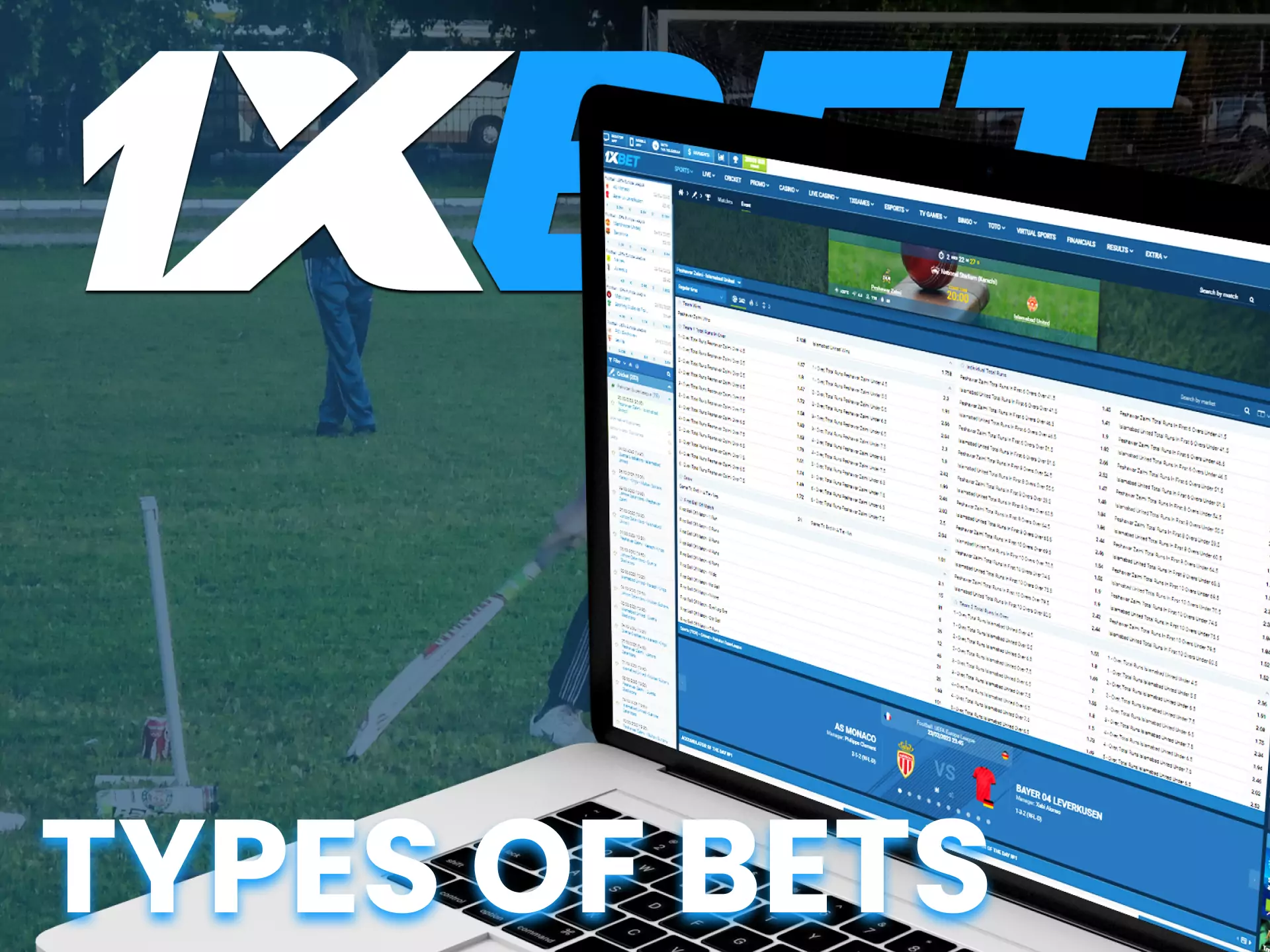 At 1XBET, try different types of bets.