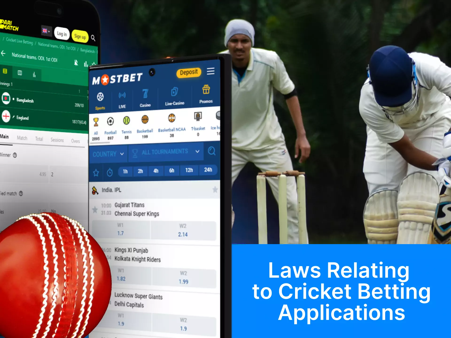 You can legally use apps for betting on cricket.