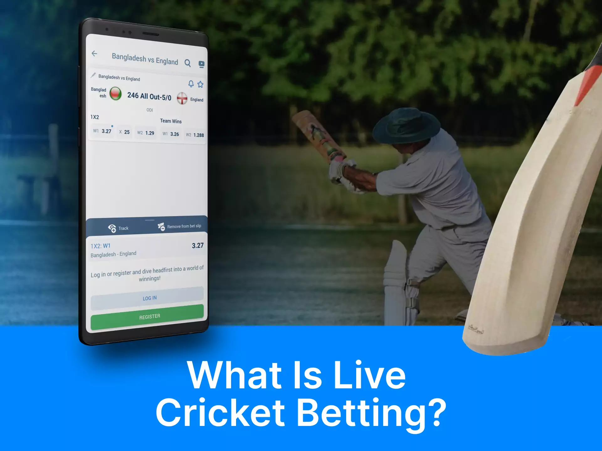 In the apps, you can place bets on live events.