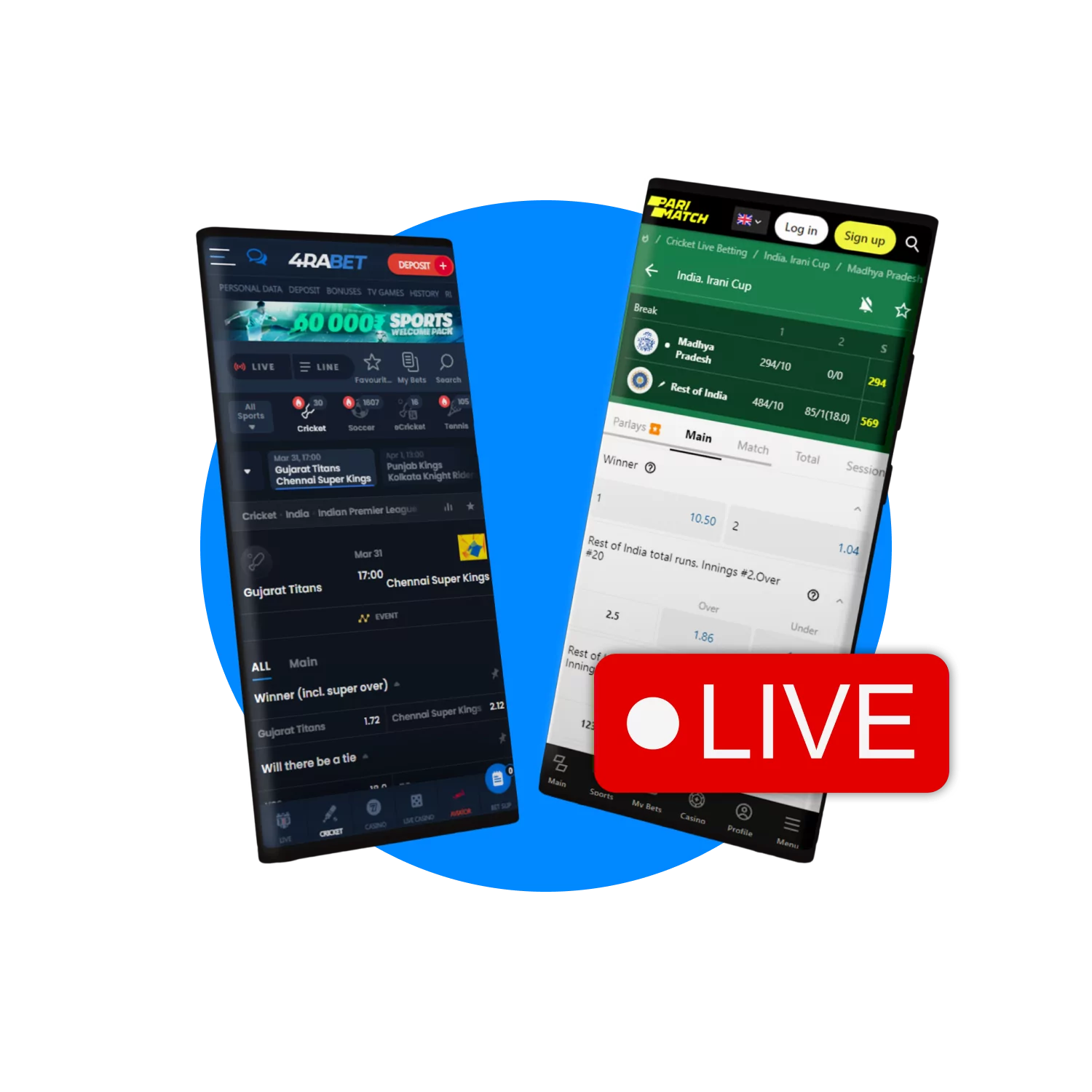 Learn what apps you can use for live betting on cricket events.