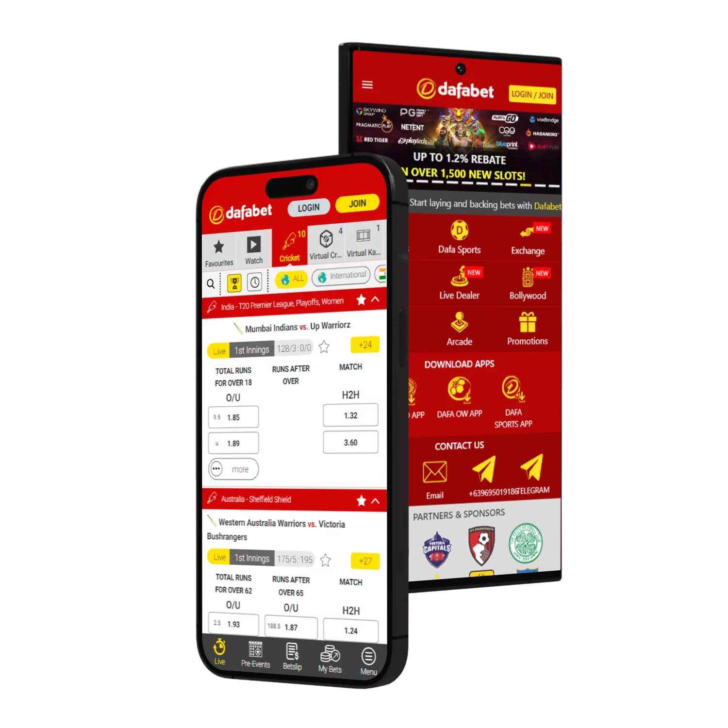 You can place bets and win real money in the Dafabet app.