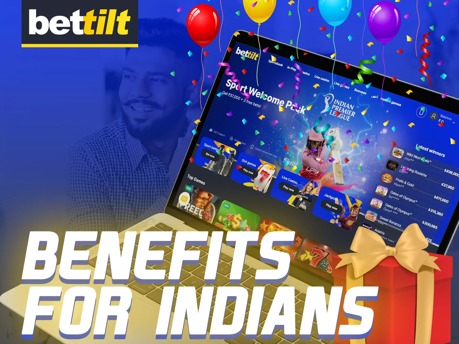Bettilt offers unique bonuses and benefits to players from India.