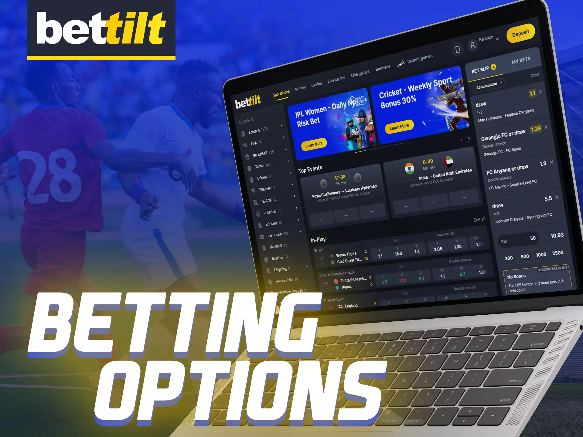 At Bettilt, try different betting options.