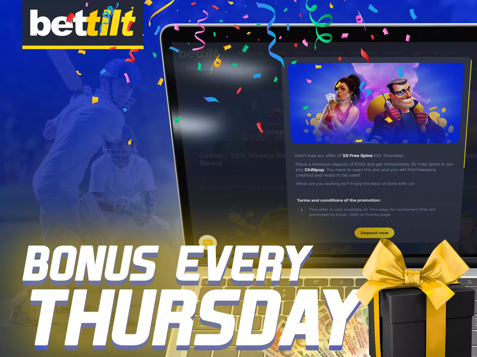 At Bettilt, get a special bonus every week on Thursdays.