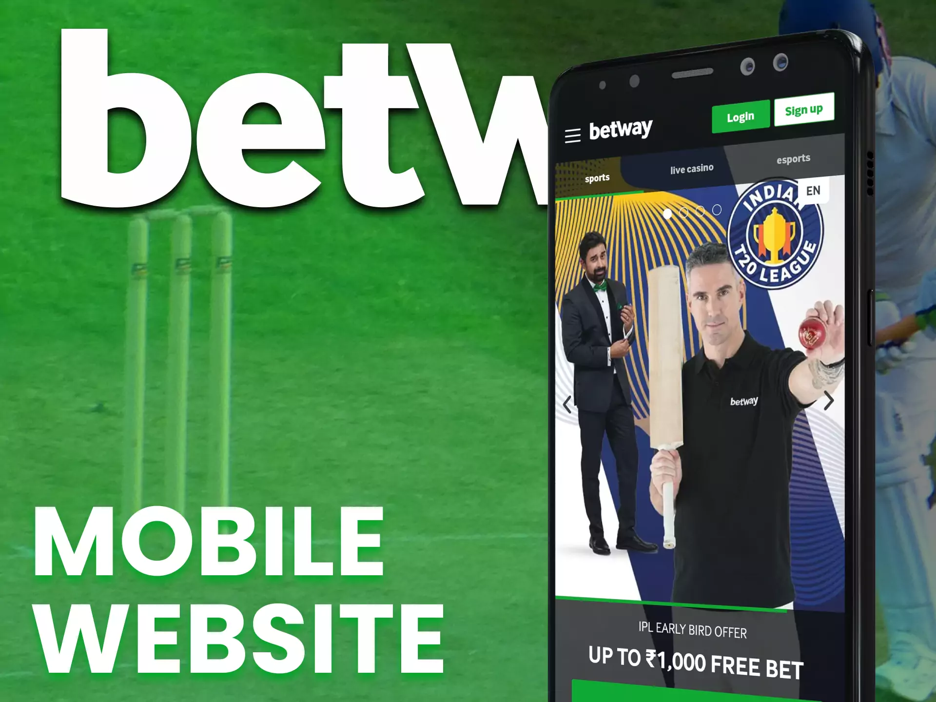 Betway has a handy mobile site for your phone.