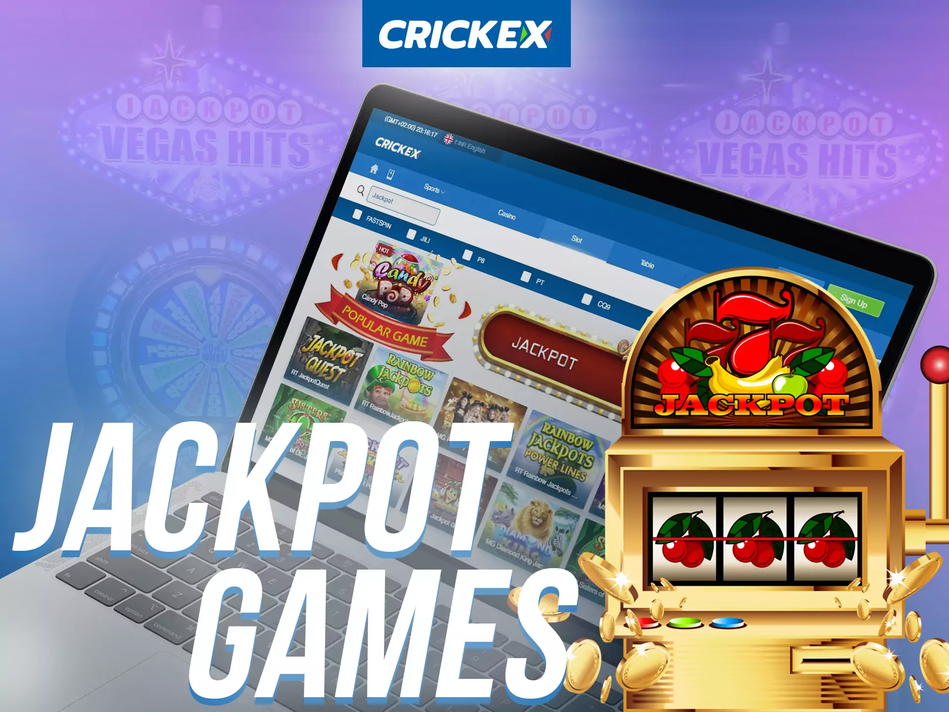 Bet on your luck in the jackpot game at Crickex.