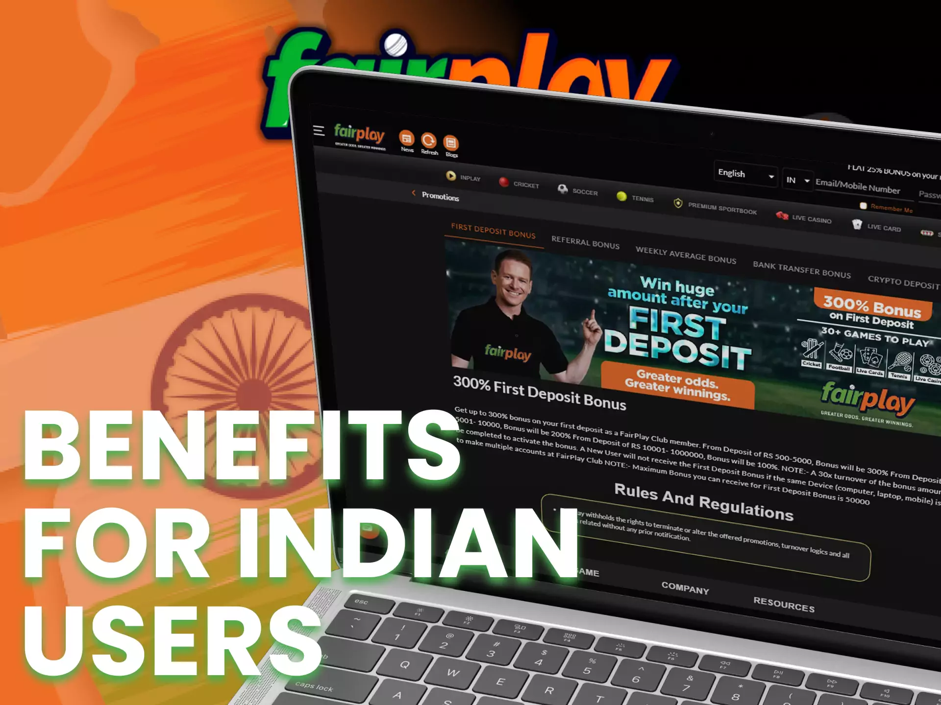 Fairplay offers its Indian users many benefits and bonuses.