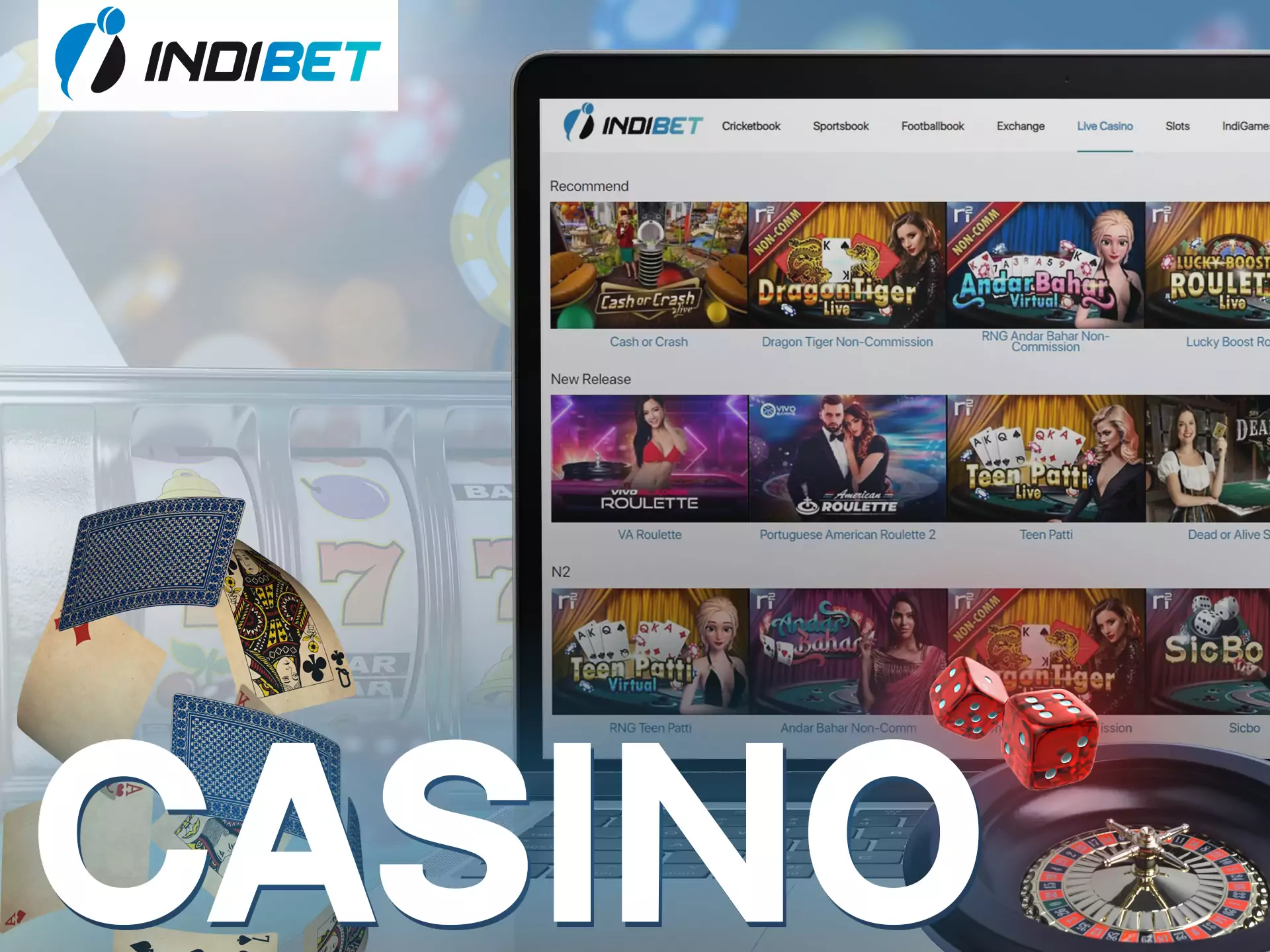 Play exciting games at Indibet Casino.