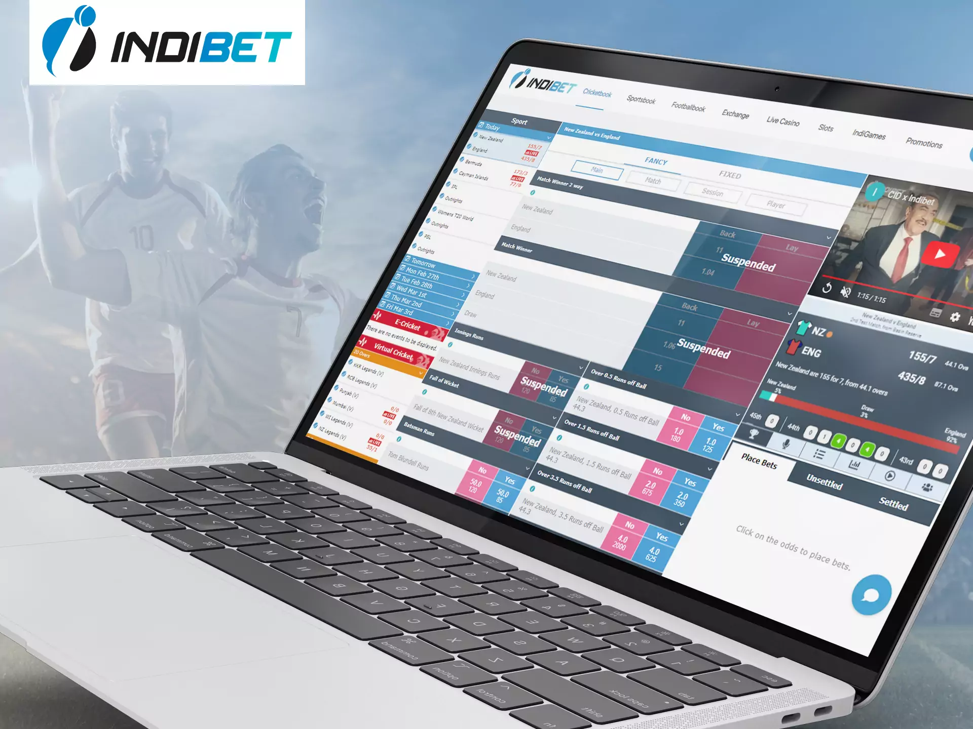 With Indibet, play and bet on your personal computer.