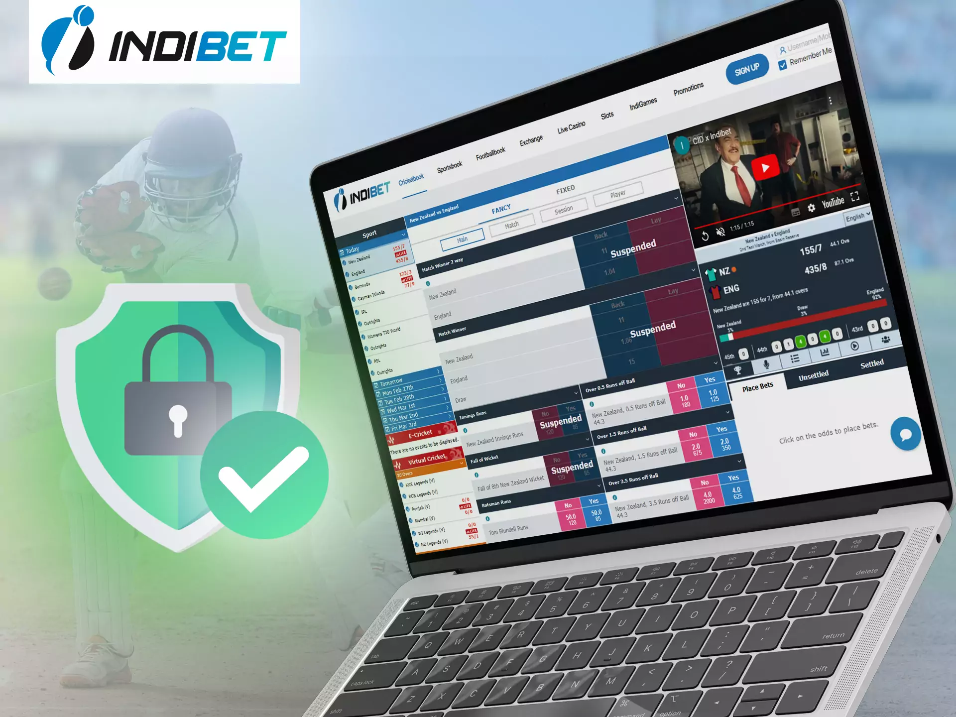 At Indibet, all user data is secure and protected.