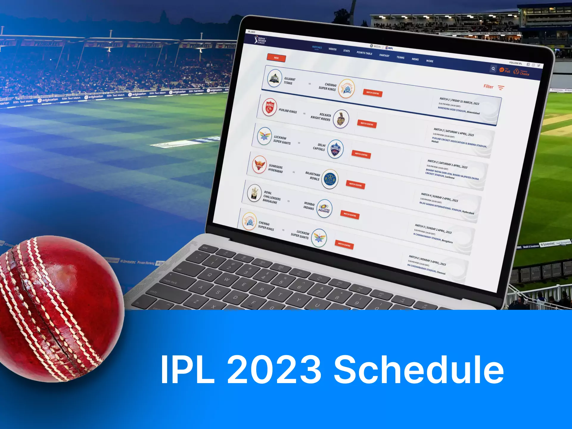 Check out the match schedule for IPL cricket tournaments.