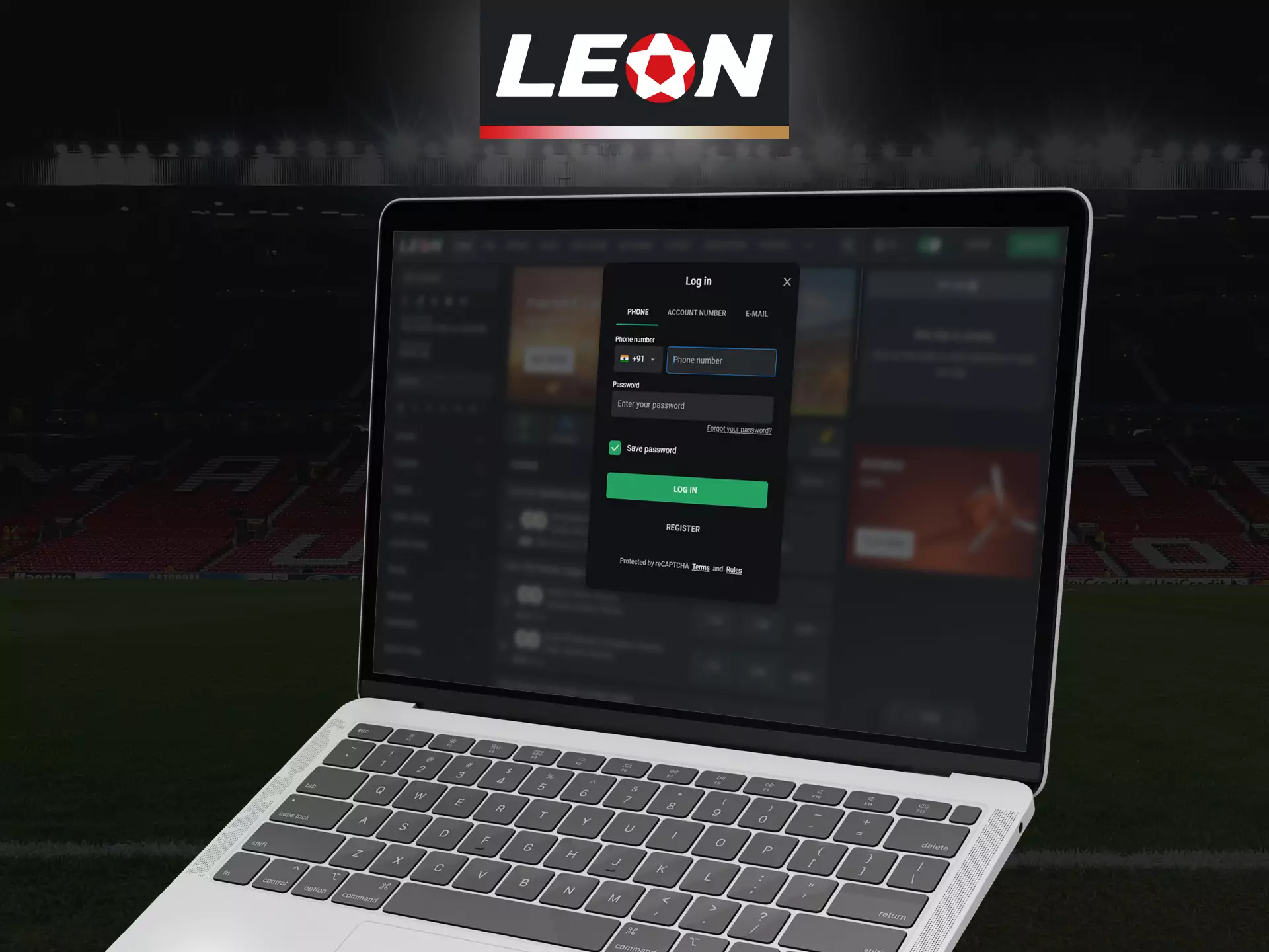 Login to your Leonbet account to get access to all features and bonuses.