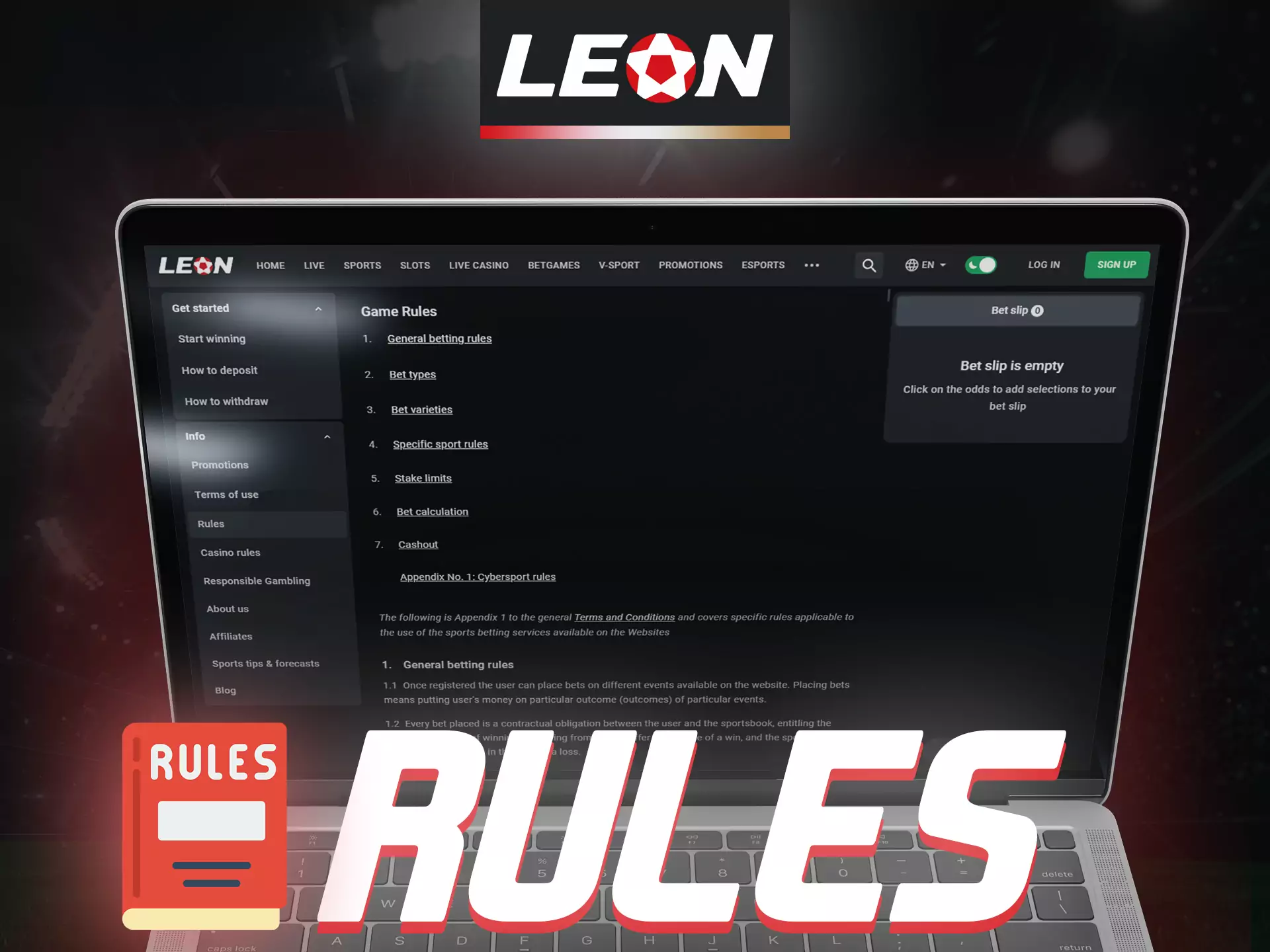 Get to know the simple rules of Leonbet.