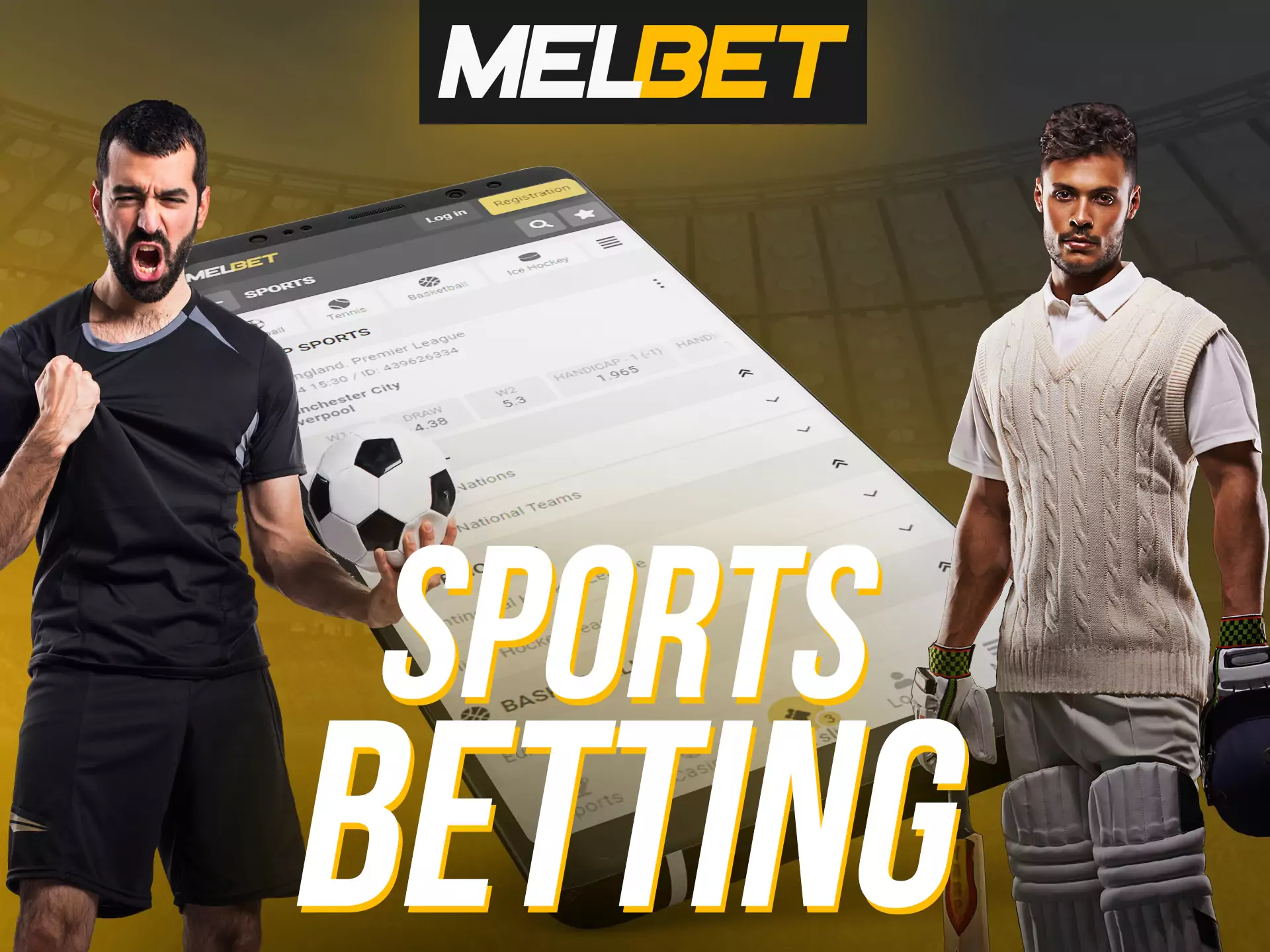 In the Melbet app you can bet on all kinds of sports.
